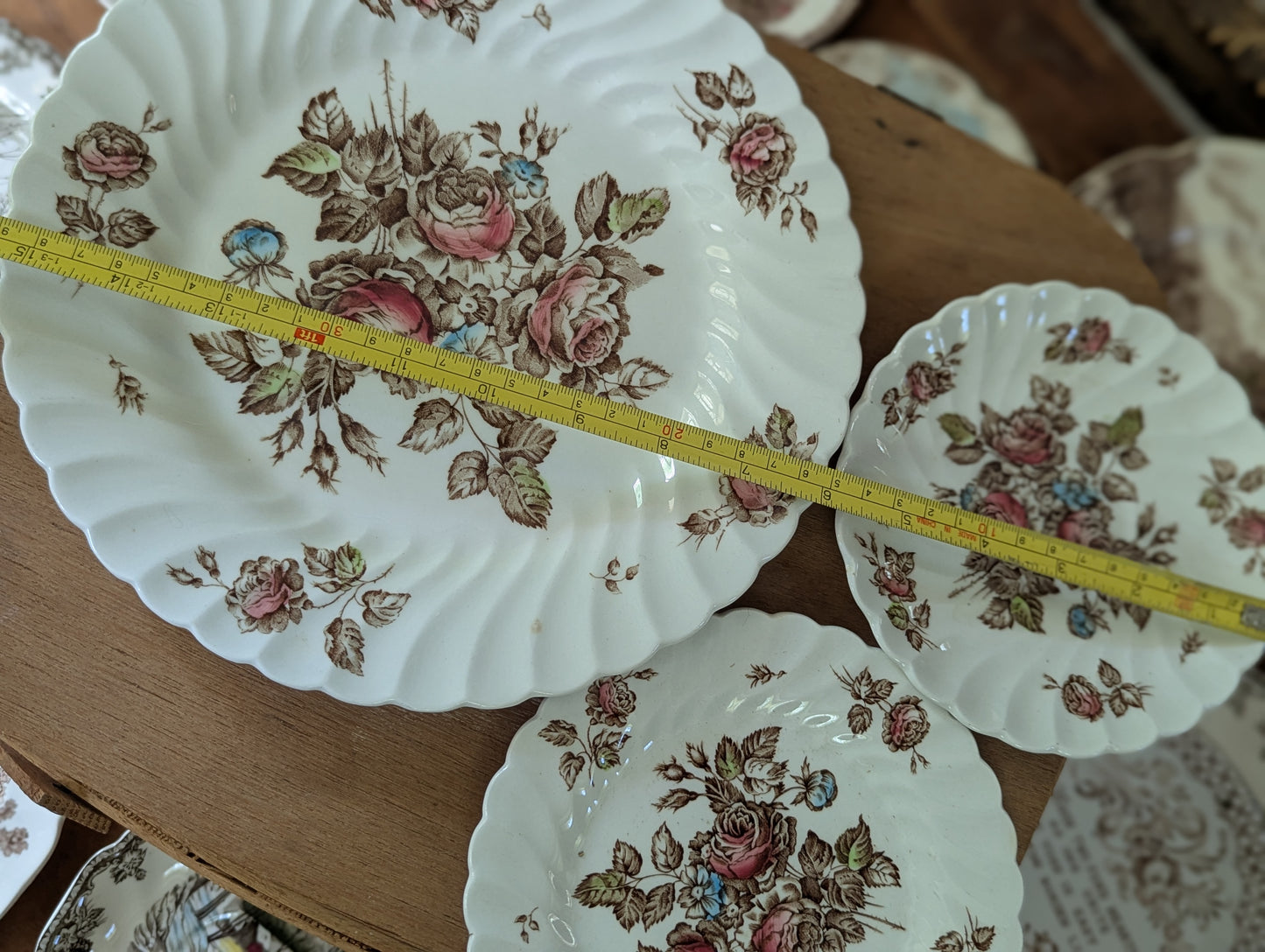 Devon's Sprays Johnson Bothers Ironstone transferware lot