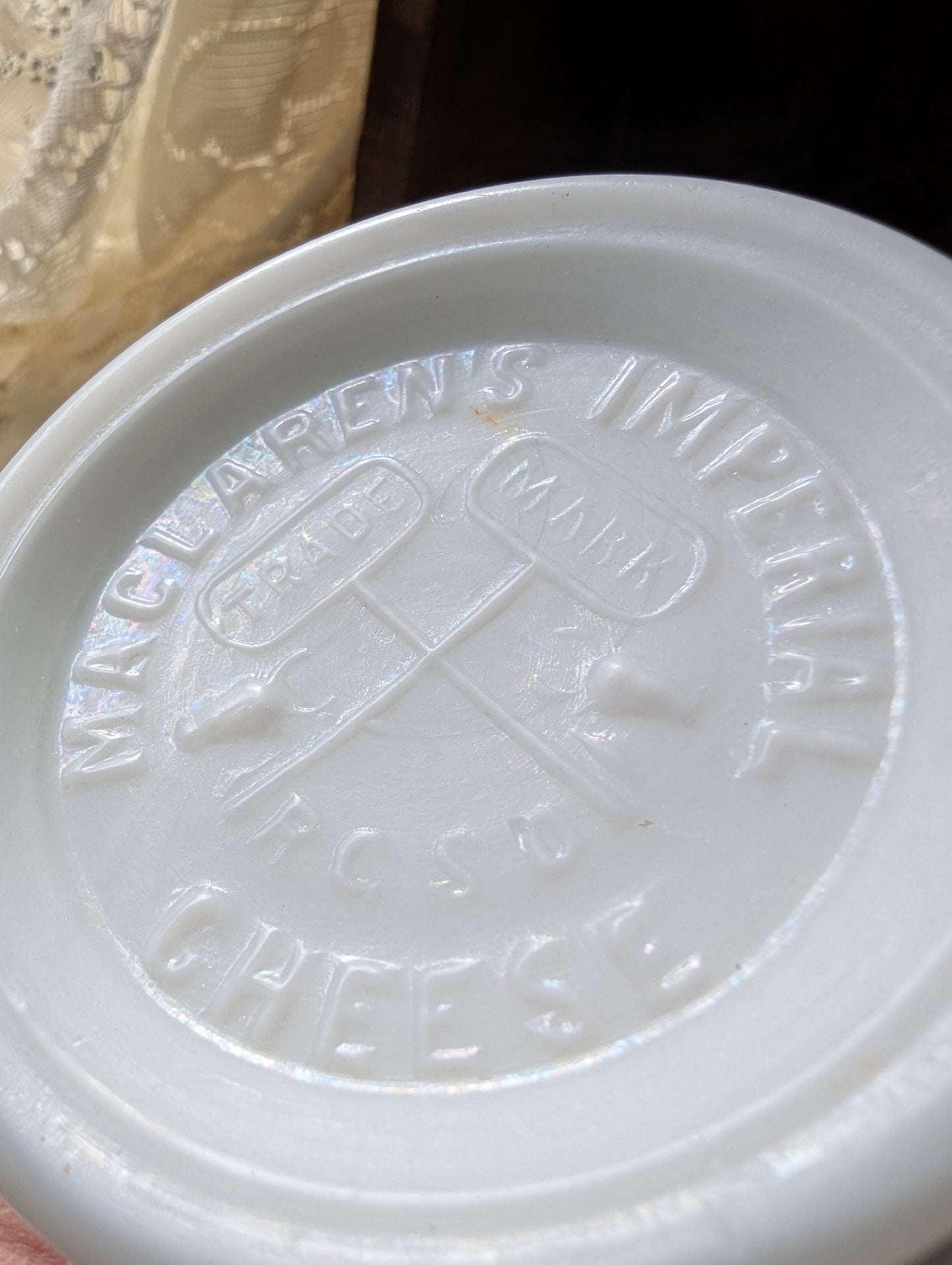 Milk glass collection of 3, clover, cheese crocks