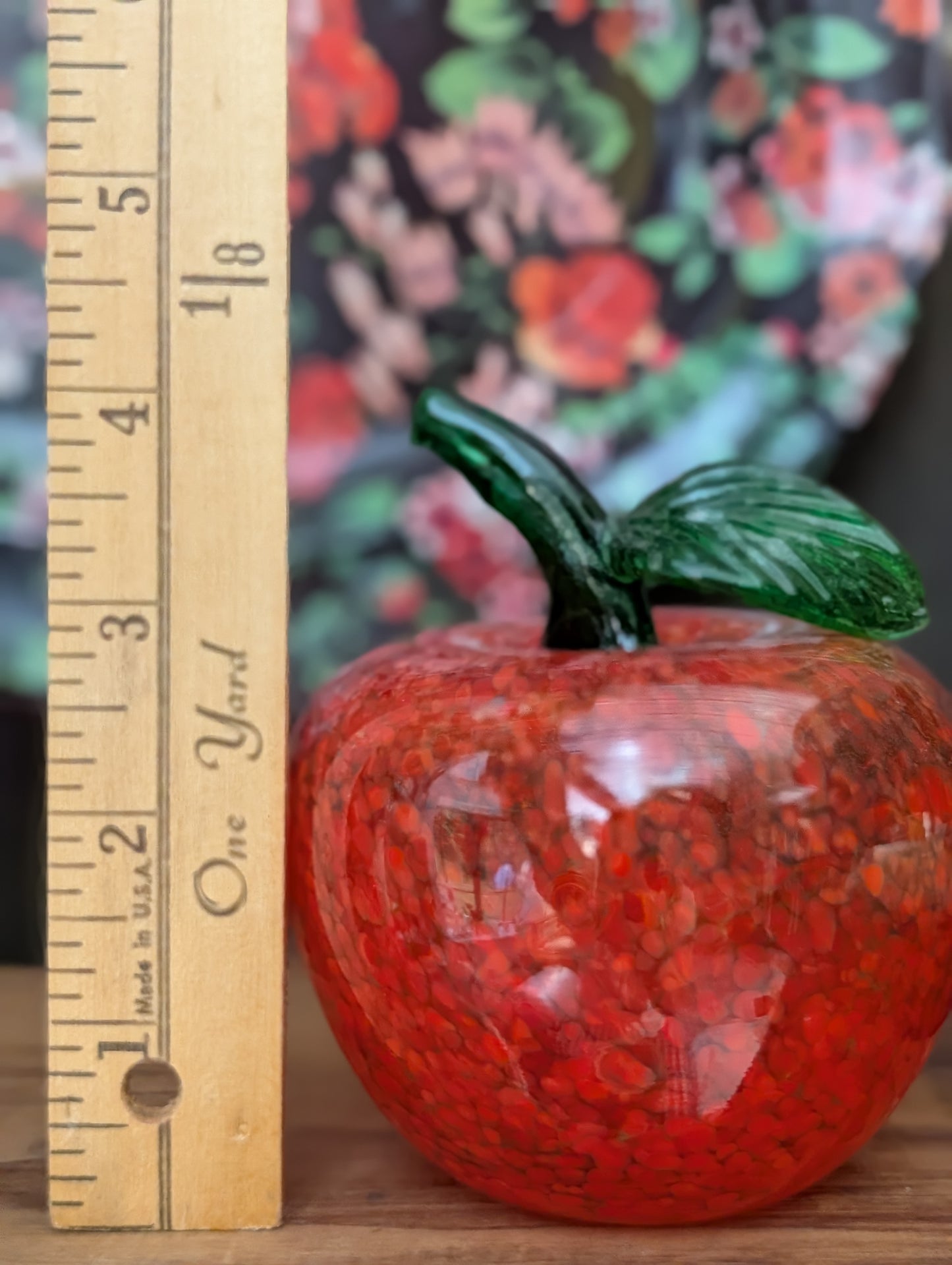 Red glass apple