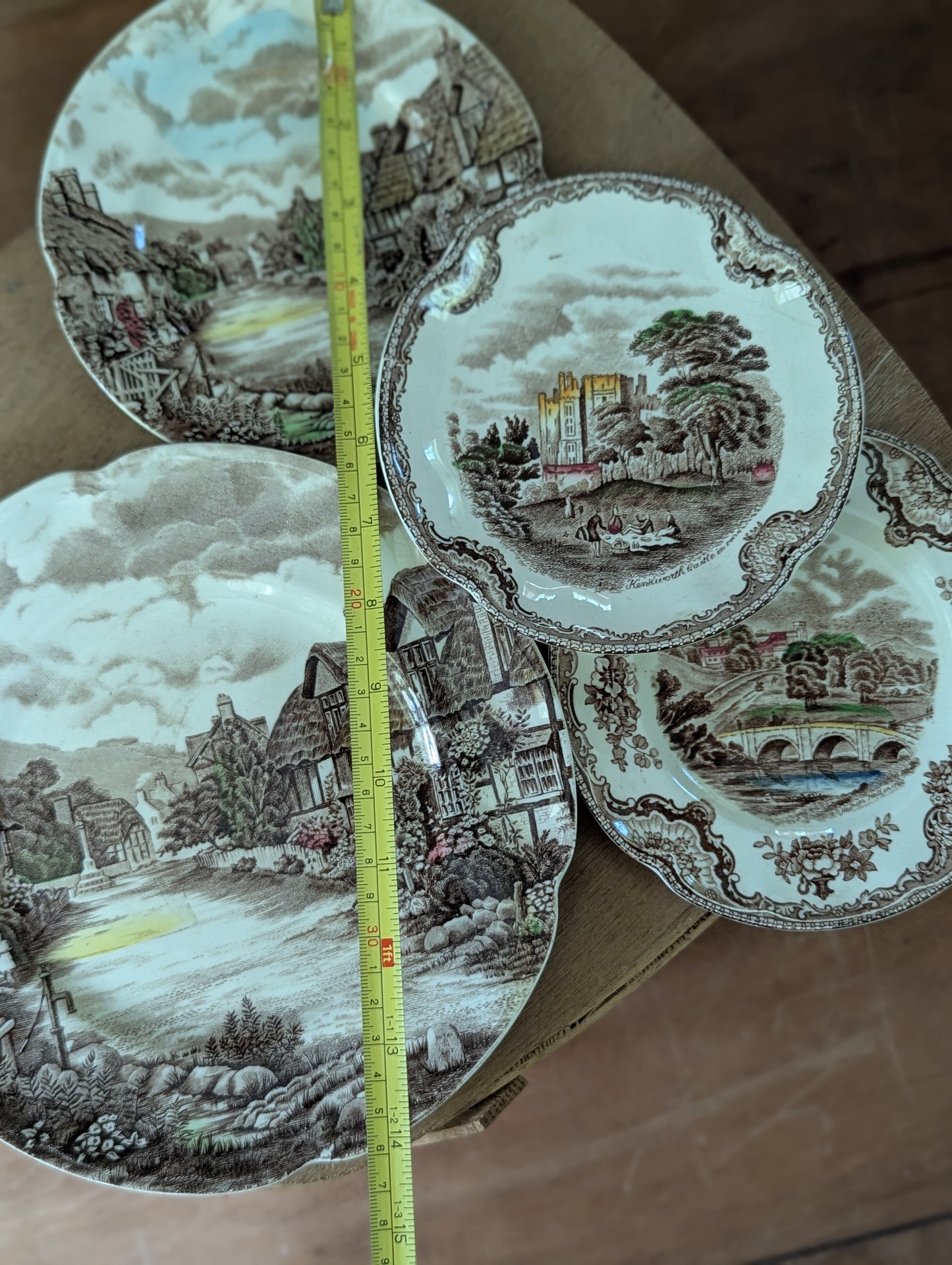 Lot of Johnson Bros Ironstone brown transferware