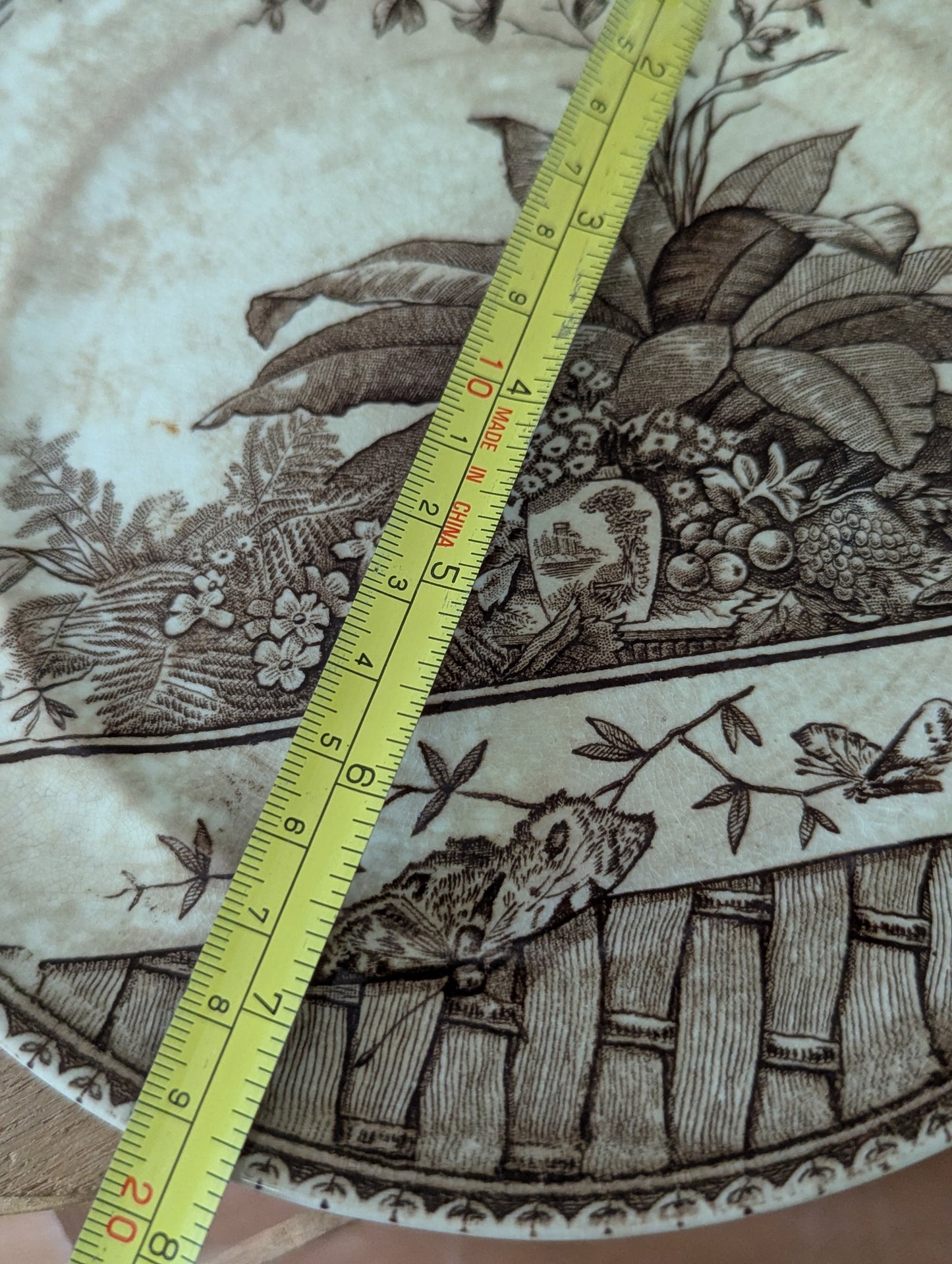 CW Turner & Sons Brazil brown transfer ware salad/bread plate