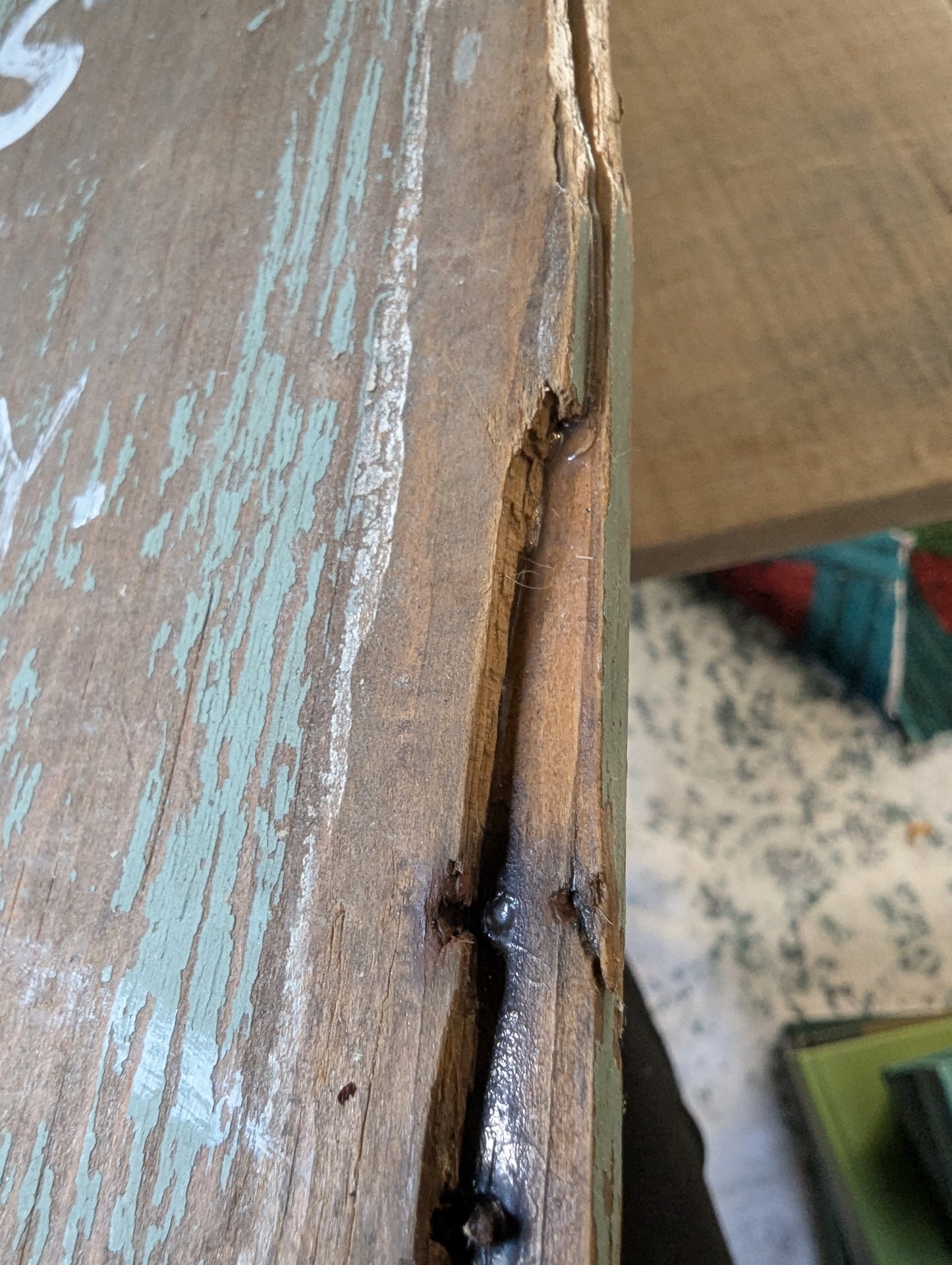 Wood door repurposed sign