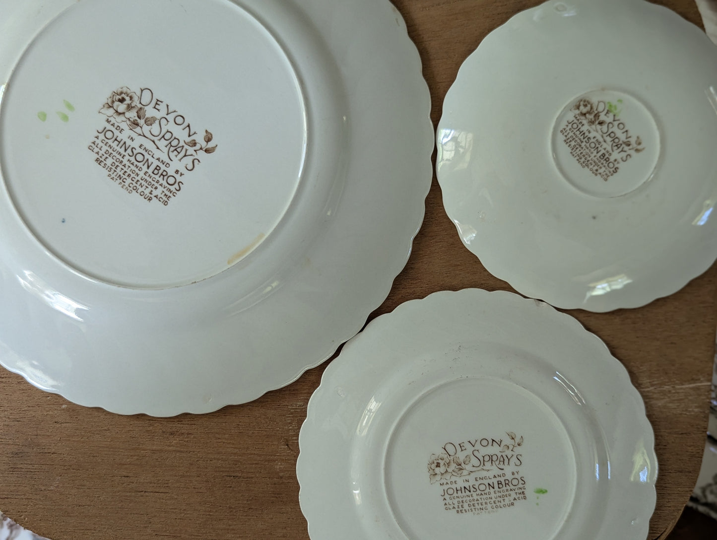 Devon's Sprays Johnson Bothers Ironstone transferware lot