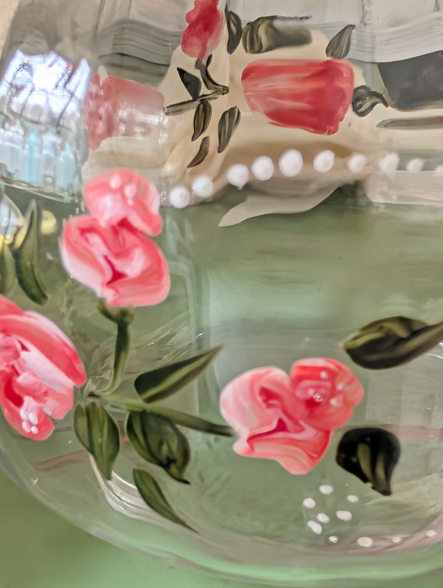 Bedside water pitcher and glass