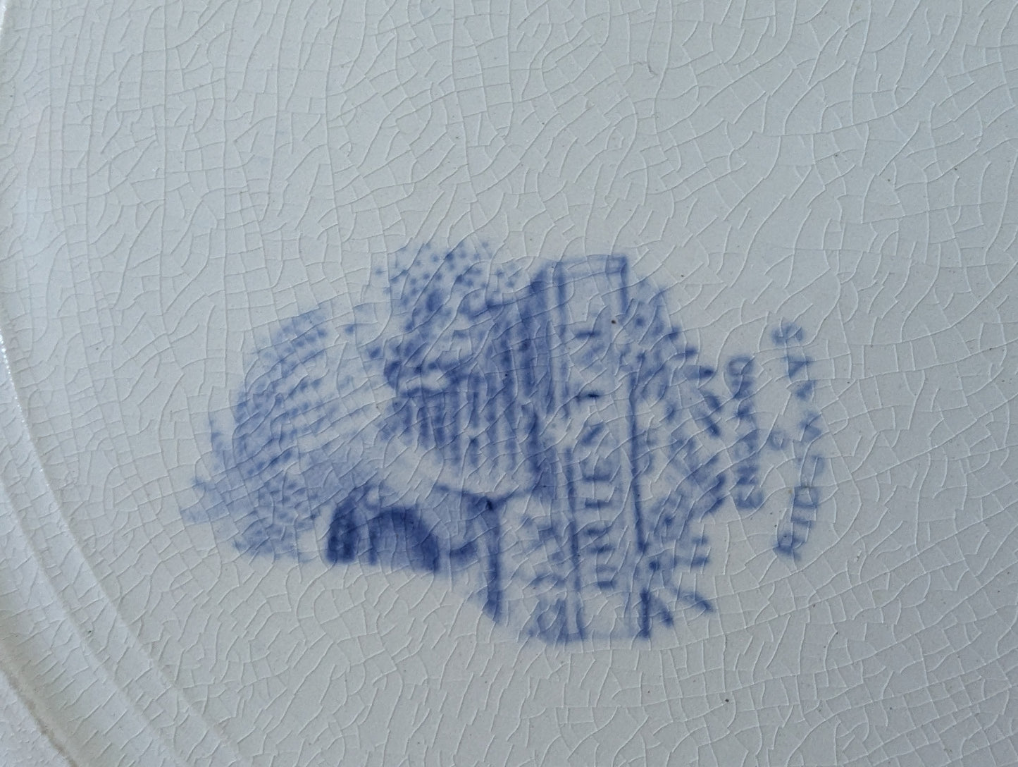 Pair of English transfer ware luncheon plates