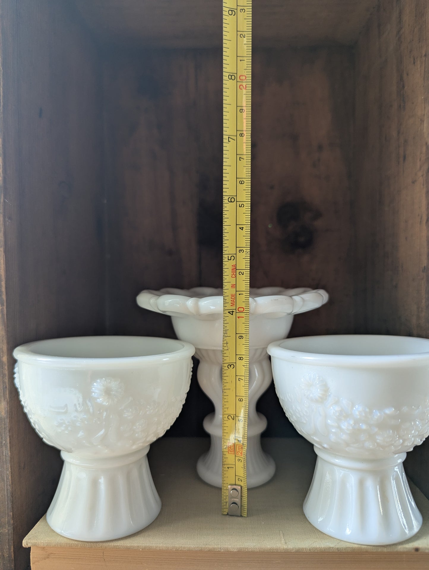 Milk glass collection of Five