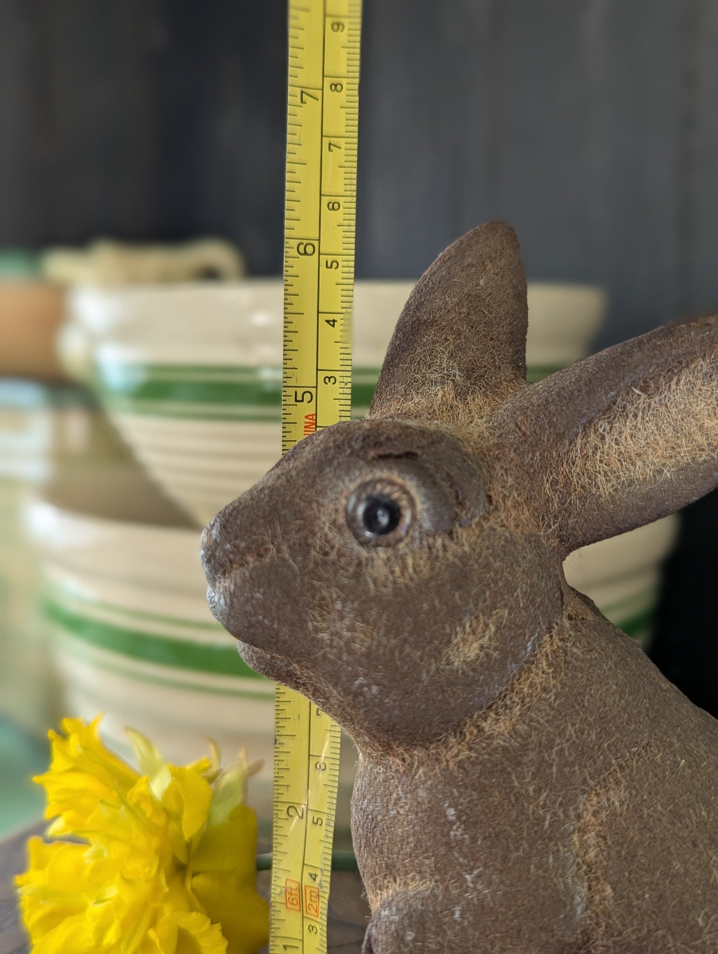 Flocked bunny bank