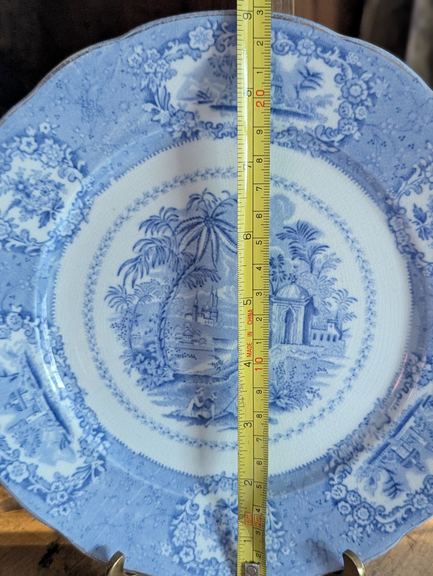 Pair of English transfer ware luncheon plates