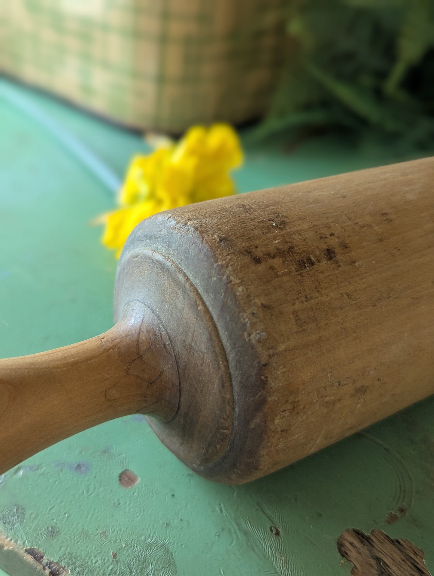 Wooden vintage rolling pin
