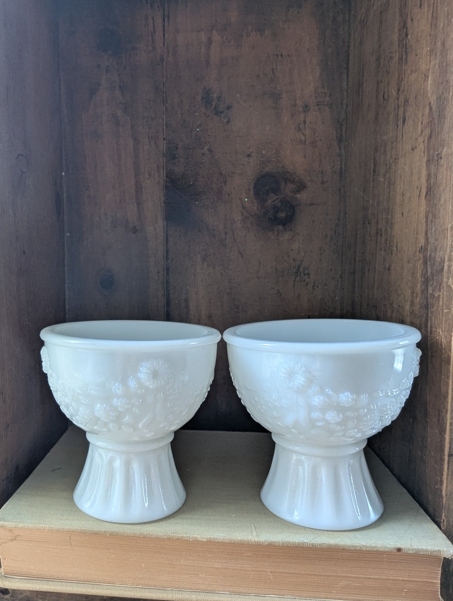 Milk glass collection of Five