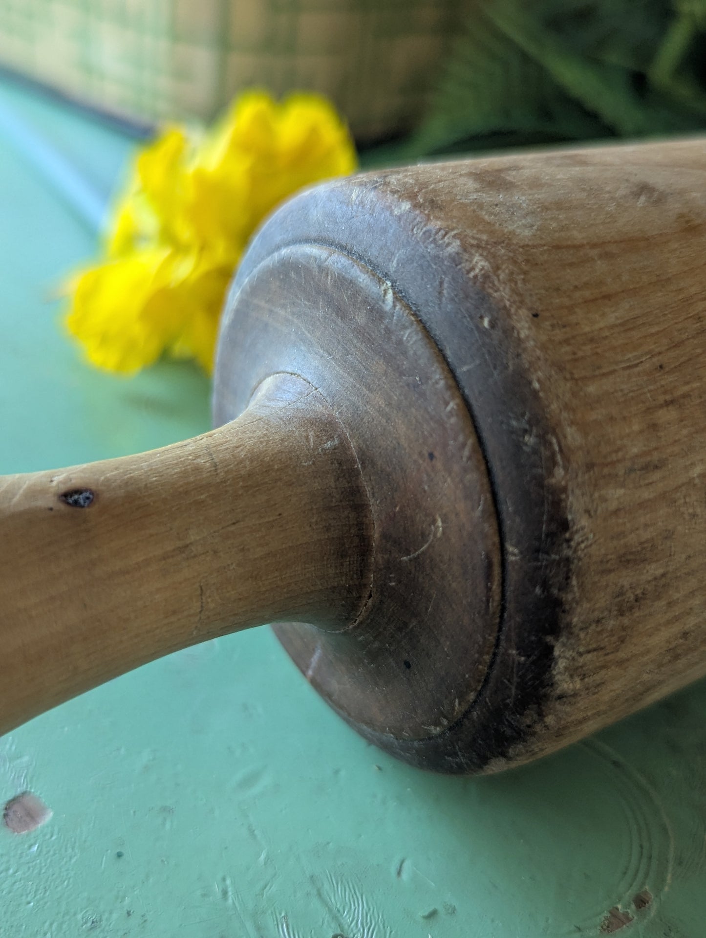 Wooden vintage rolling pin