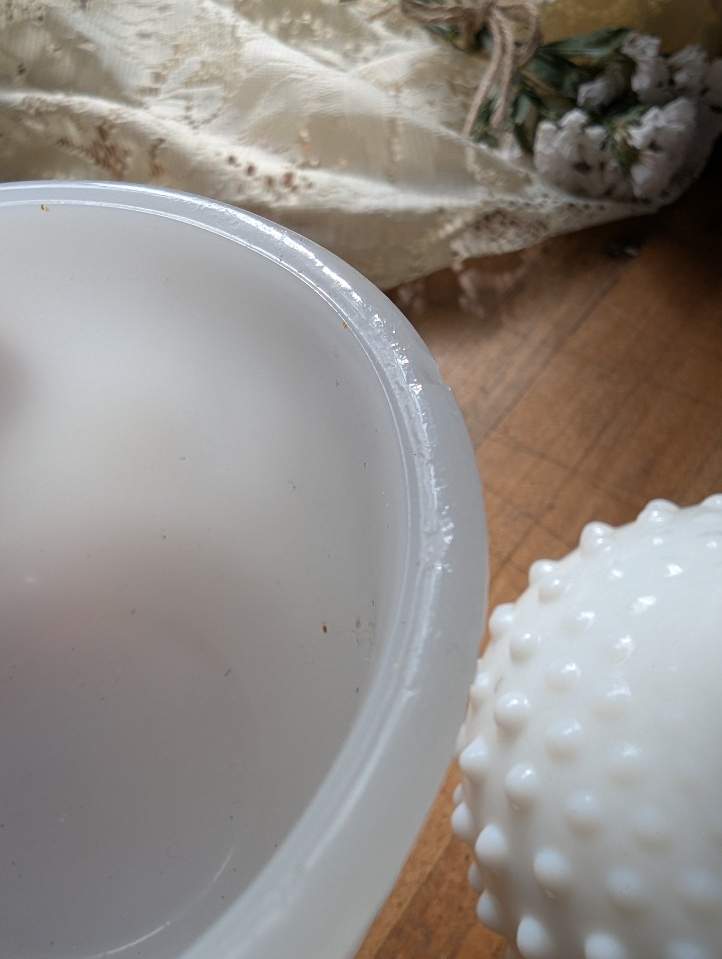 Milk glass collection of 3