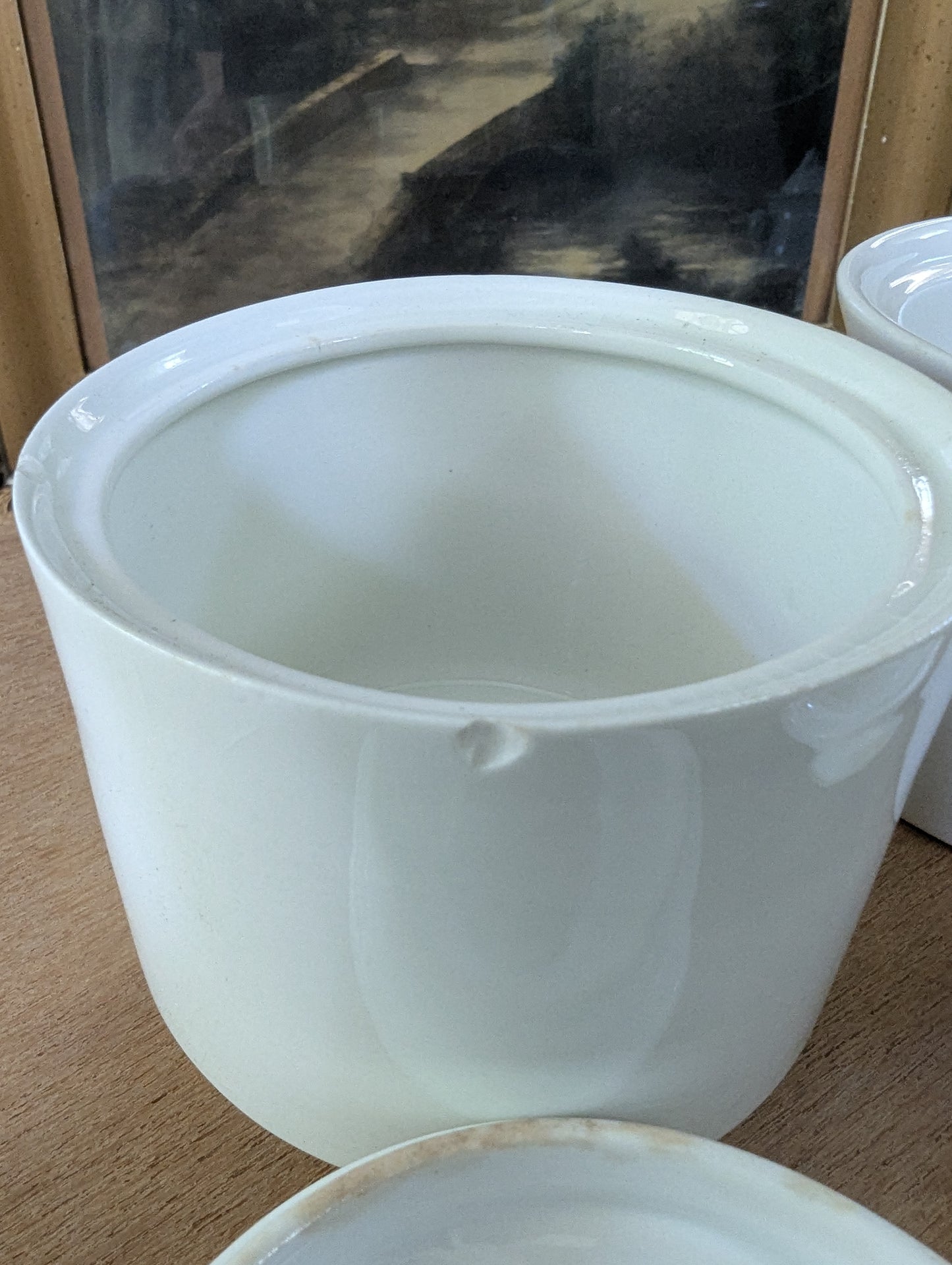 Two ironstone sugar pots