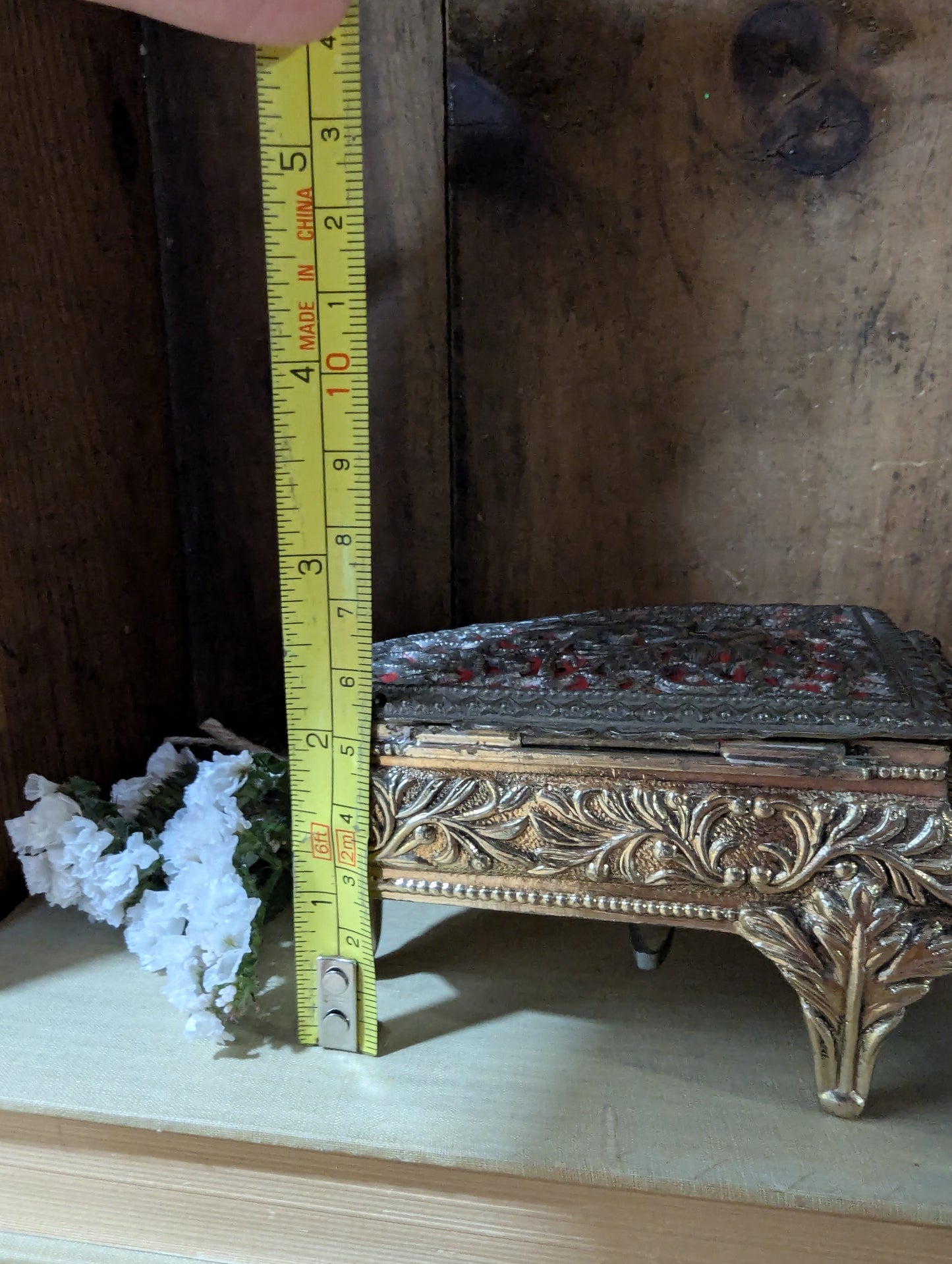 Music box cherub piano jewelry casket