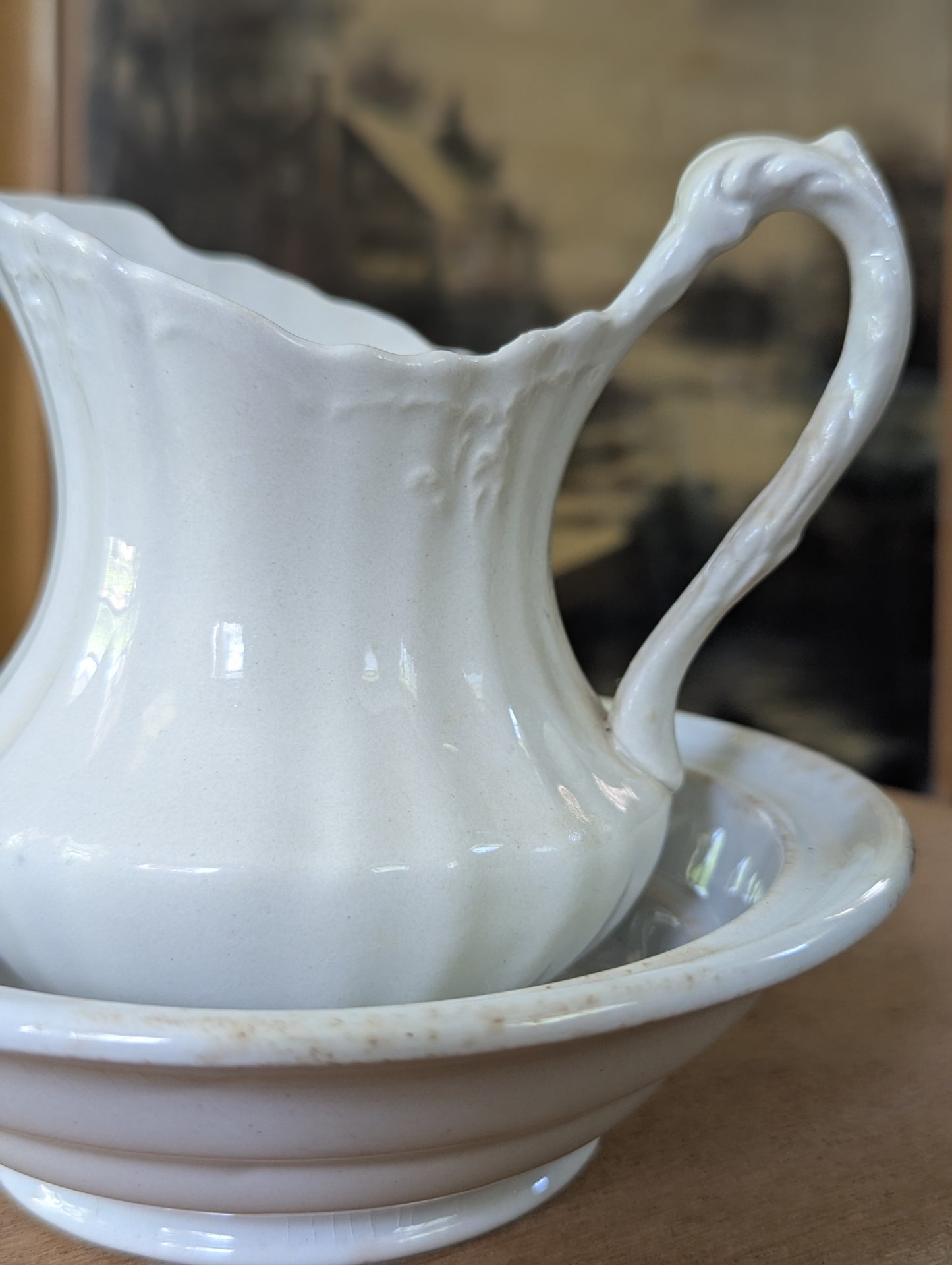 Creamer and ironstone soap dish