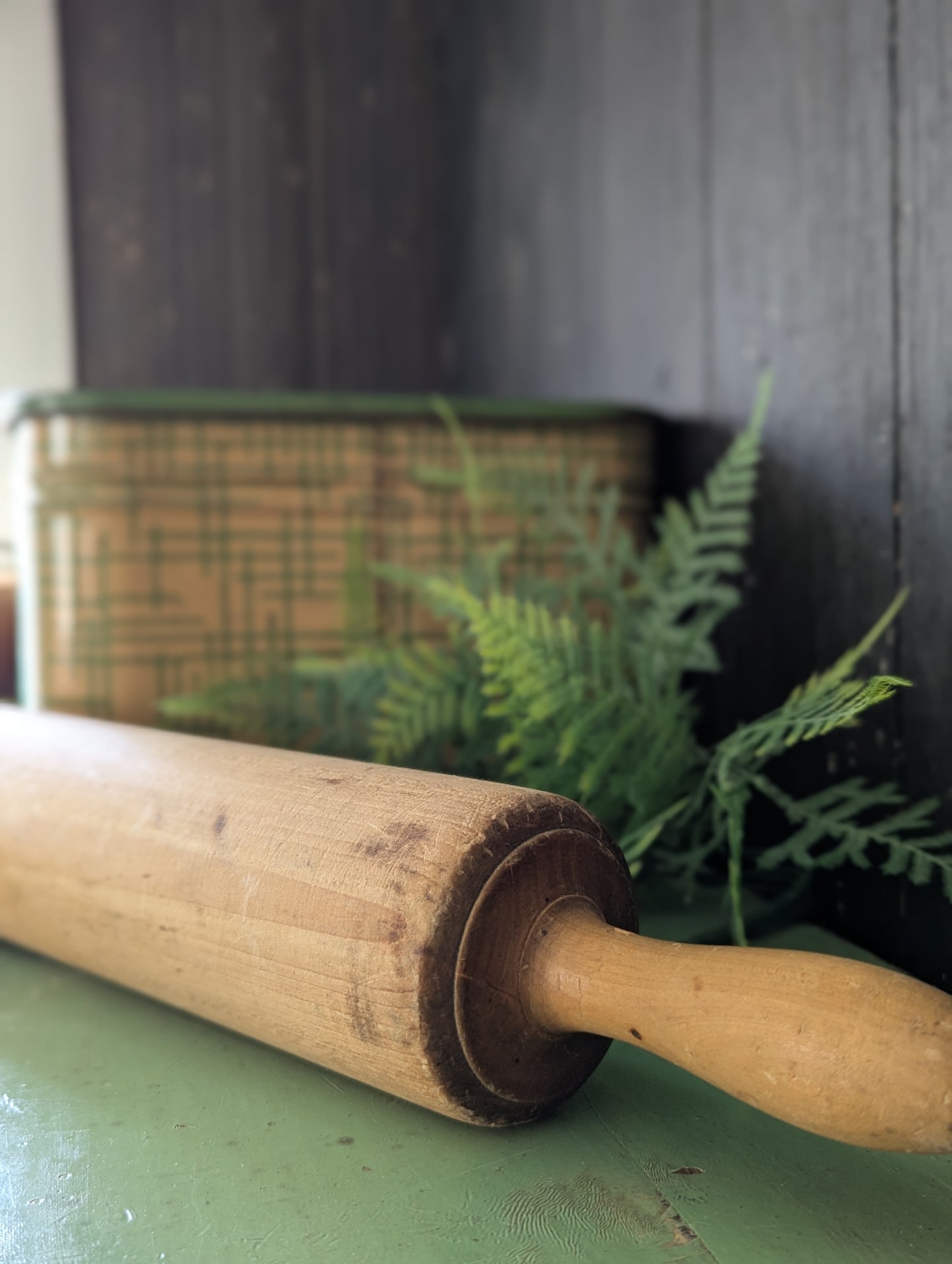Wooden vintage rolling pin
