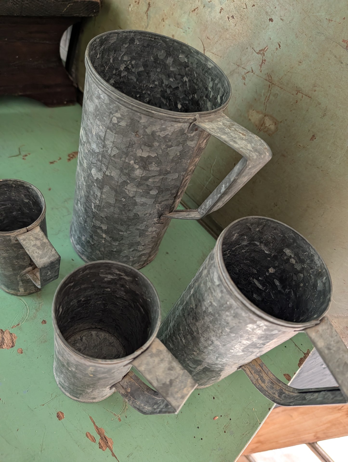 Galvanized pitchers
