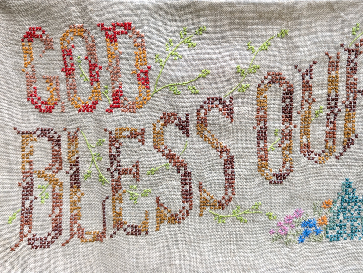 Bless our Home cross-stitch