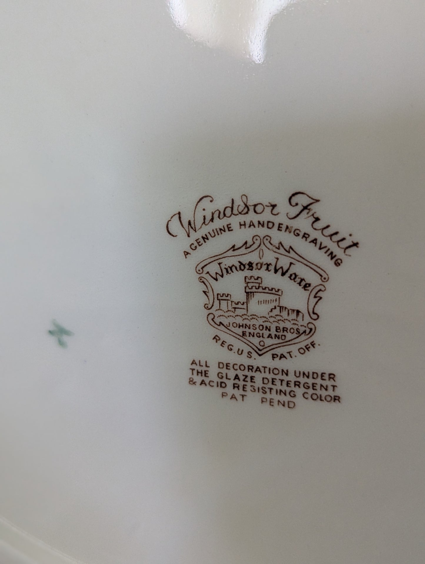 Windsor Fruit Johnson Brothers Ironstone Brown Transferware serving platter