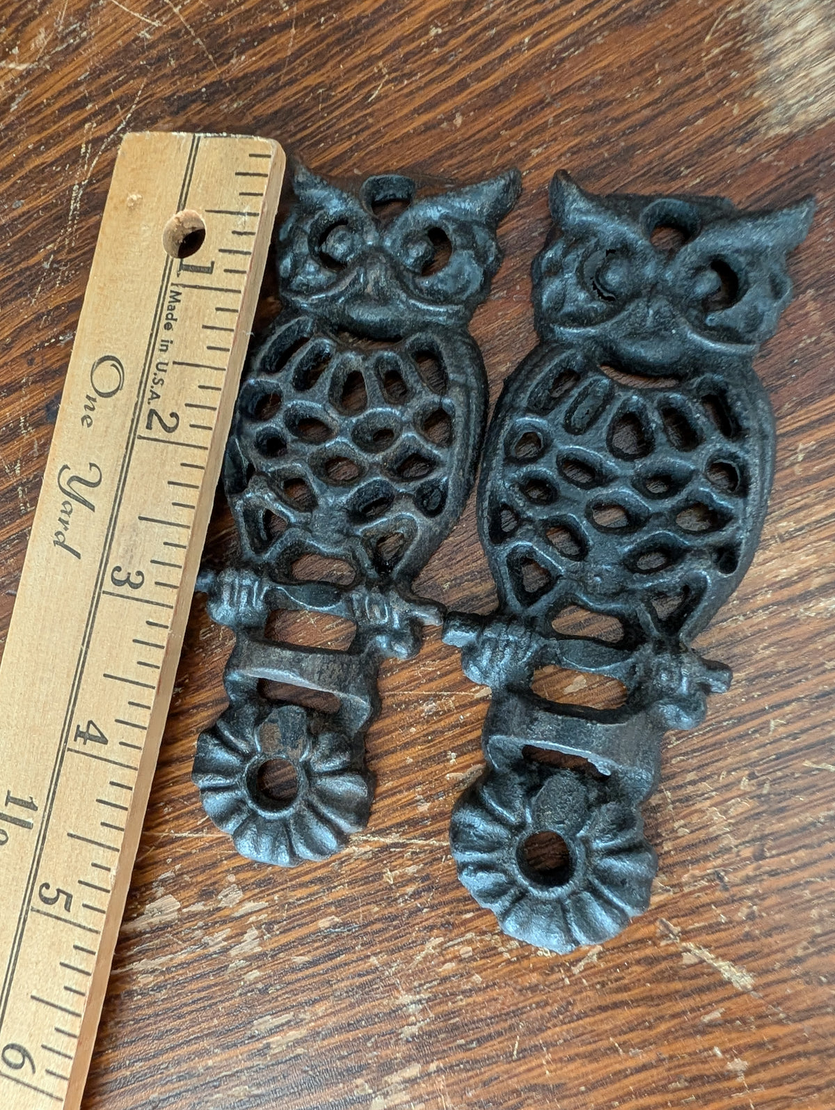 Cast iron owls