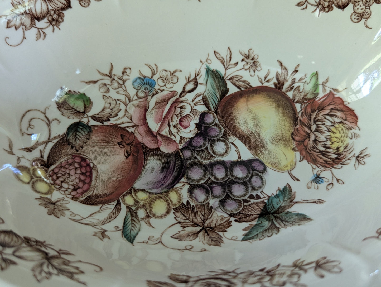 Windsor Fruit Johnson Brothers Transferware serving bowls