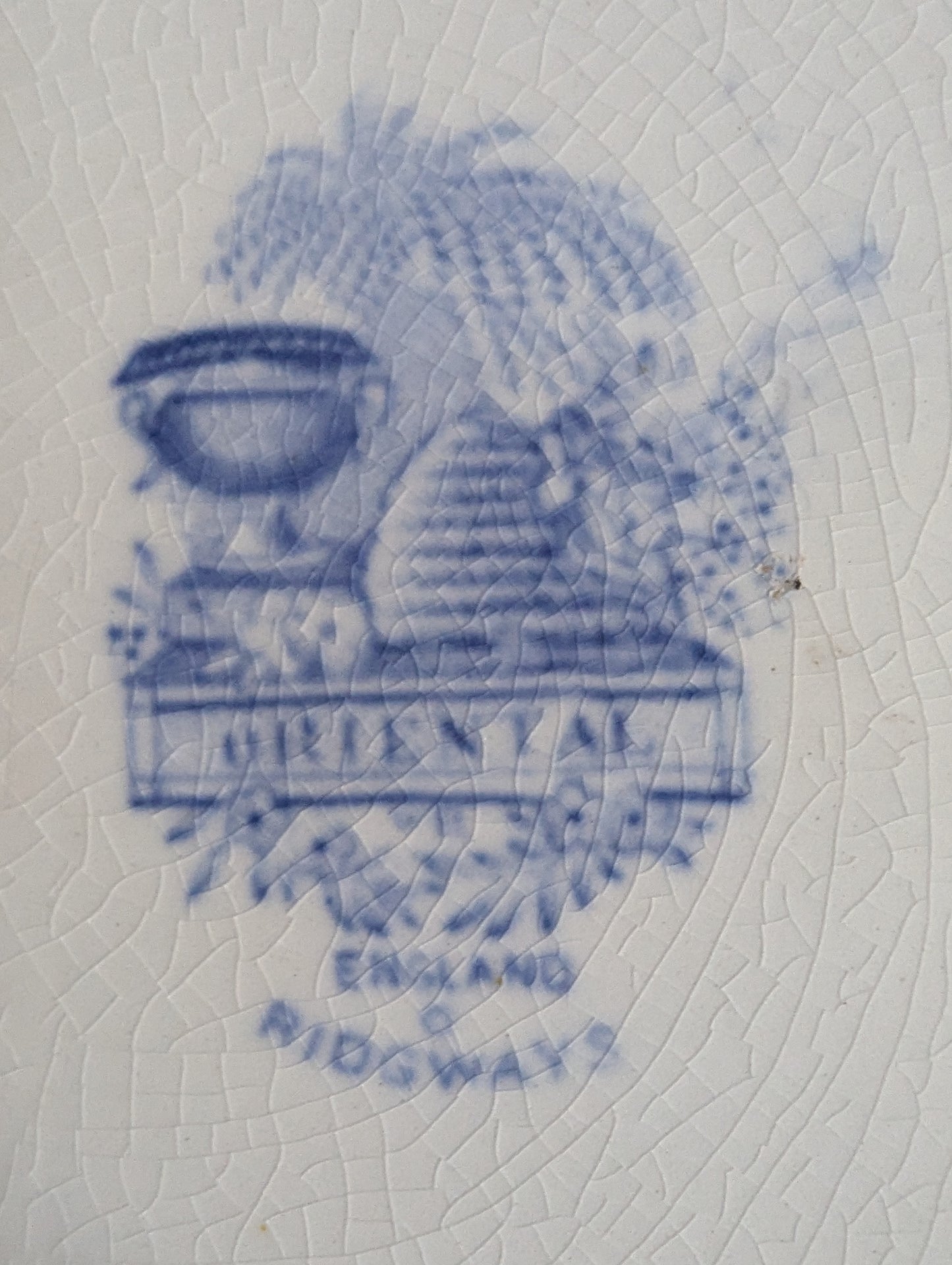 Pair of English transfer ware luncheon plates