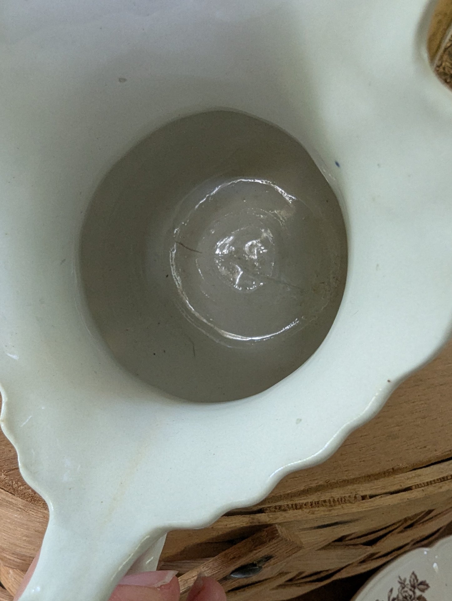 Creamer and ironstone soap dish