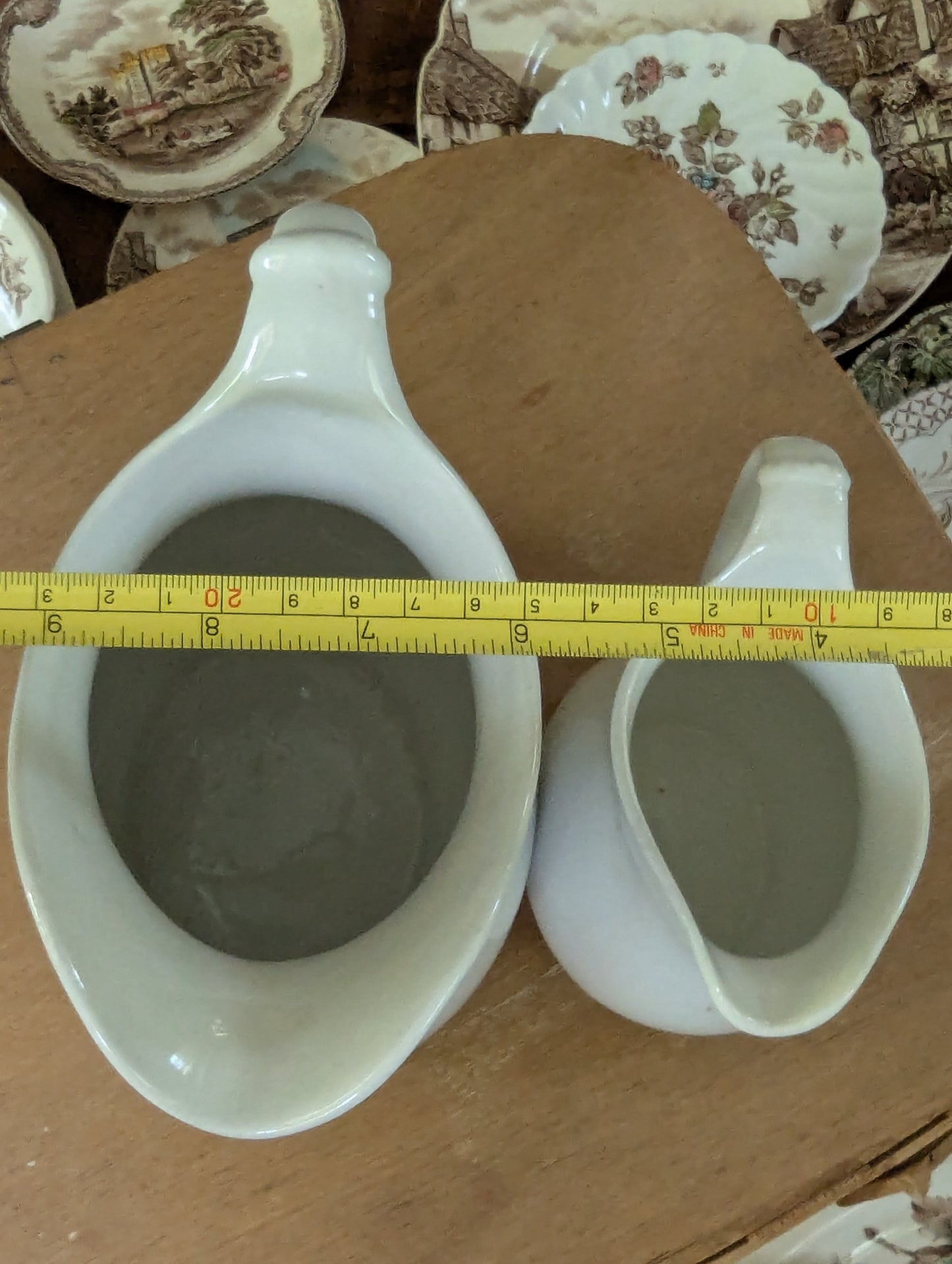 Pair of Ironstone/stoneware pitchers