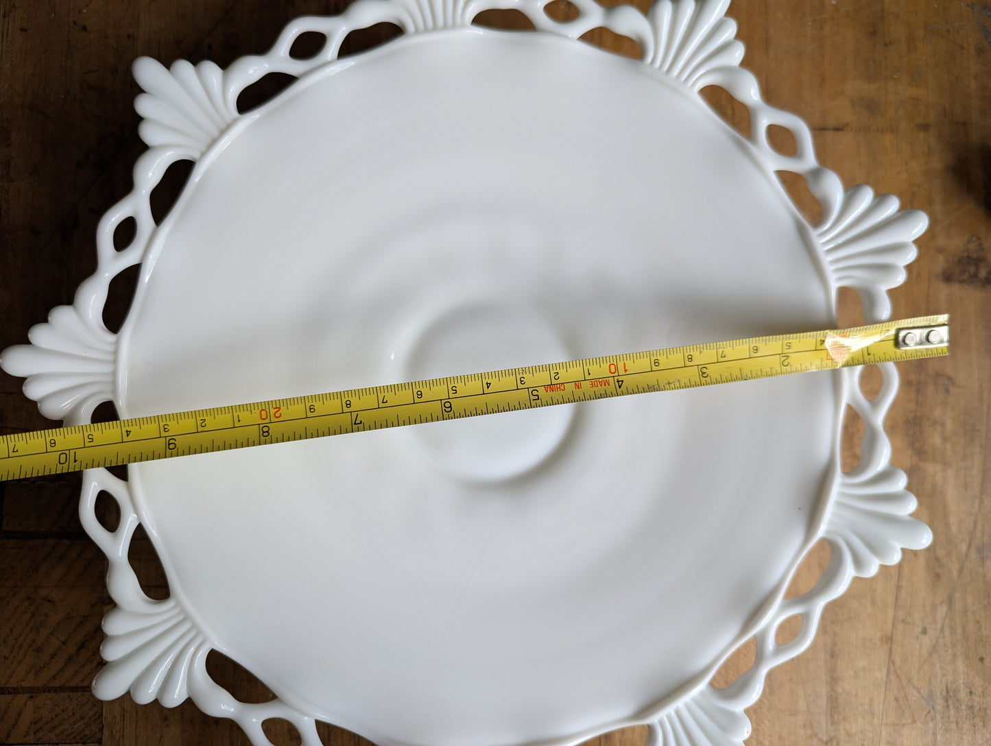 Milk glass pedestal dish