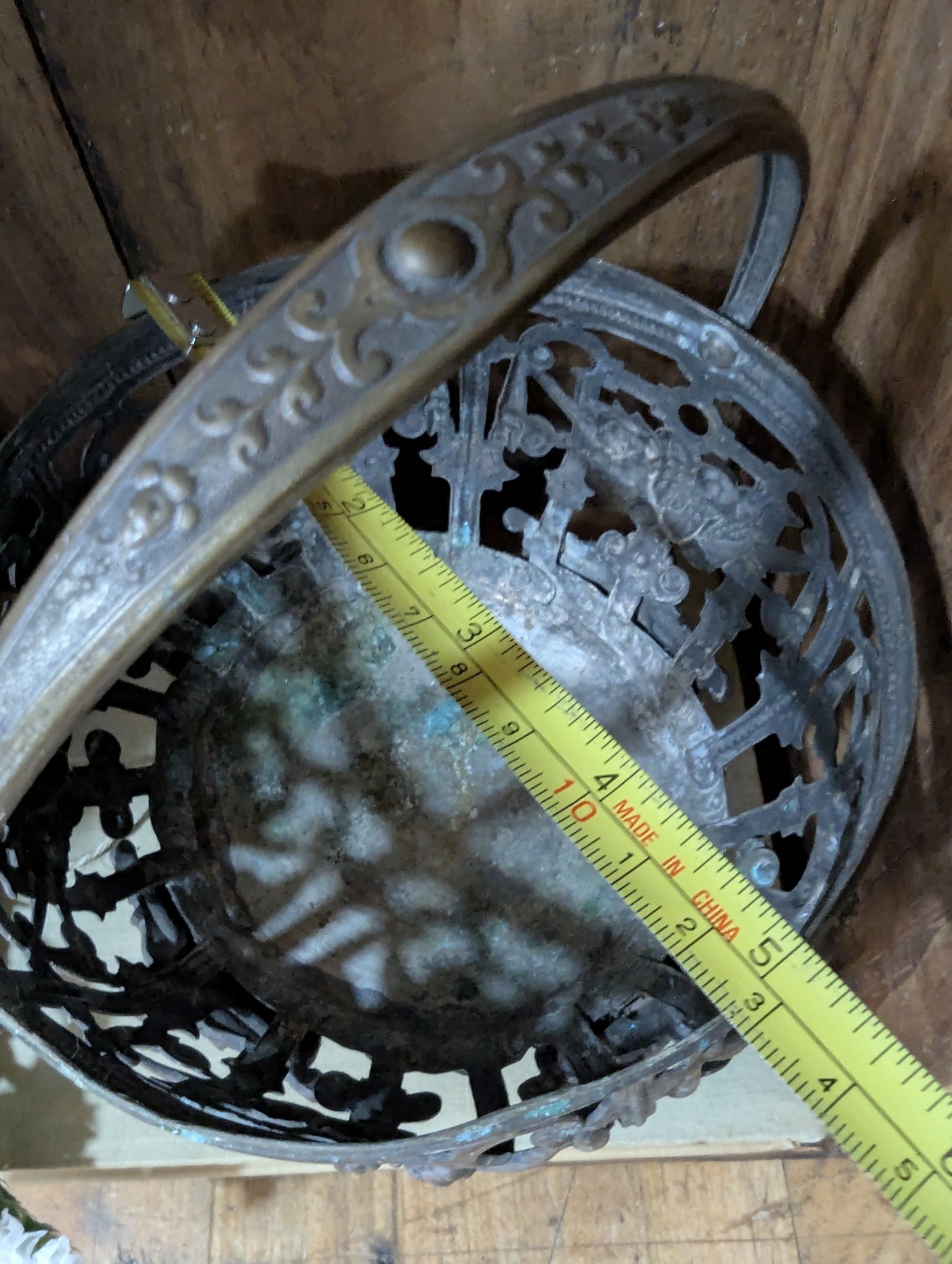 Handled metal basket