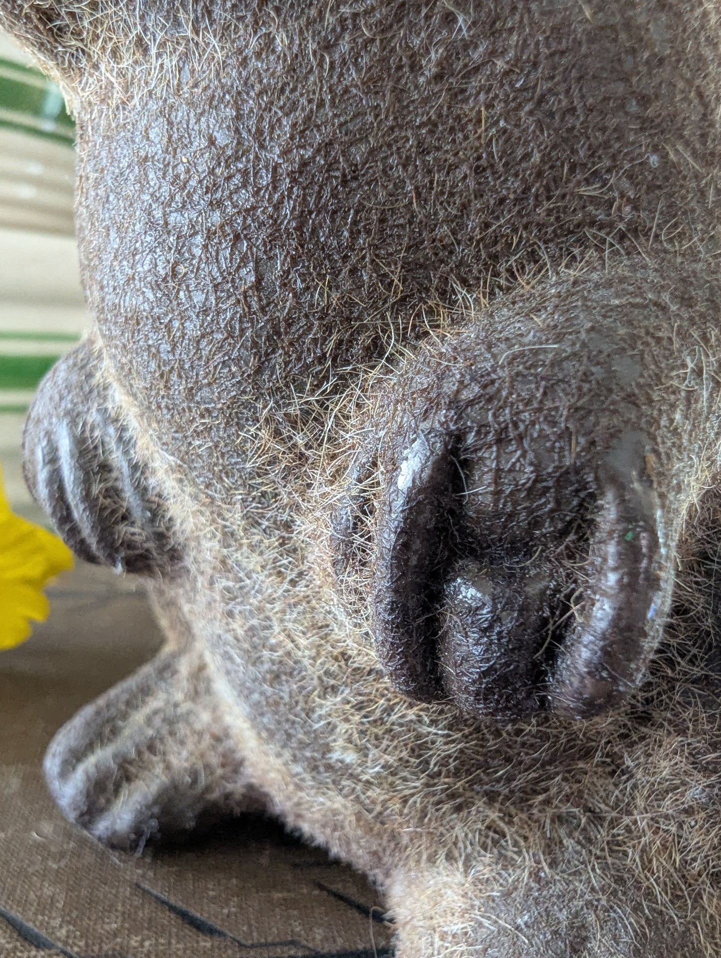 Flocked bunny bank