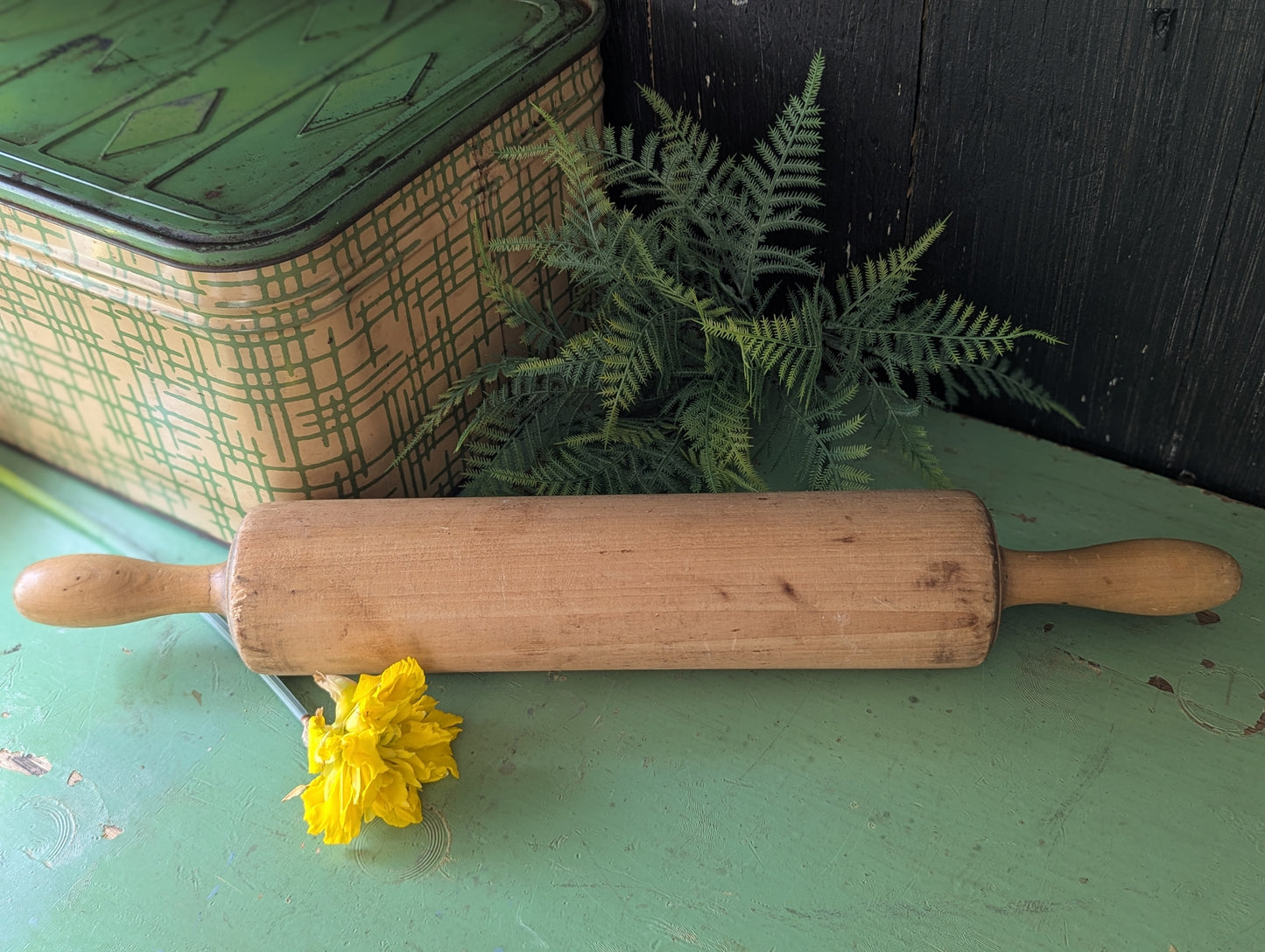 Wooden vintage rolling pin