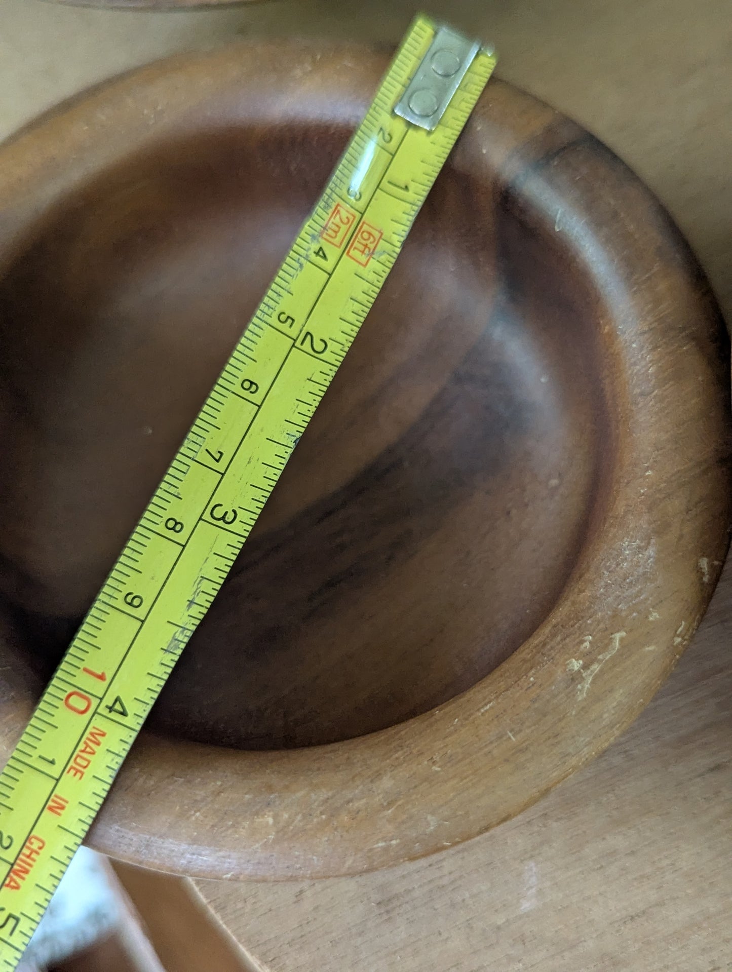 Stack of 5 wood bowls