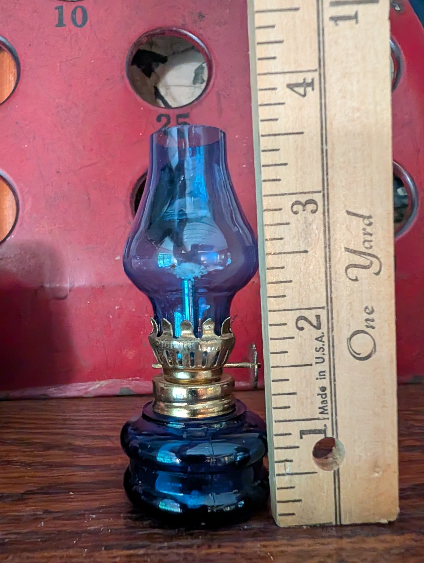 Cobalt blue oil lamp