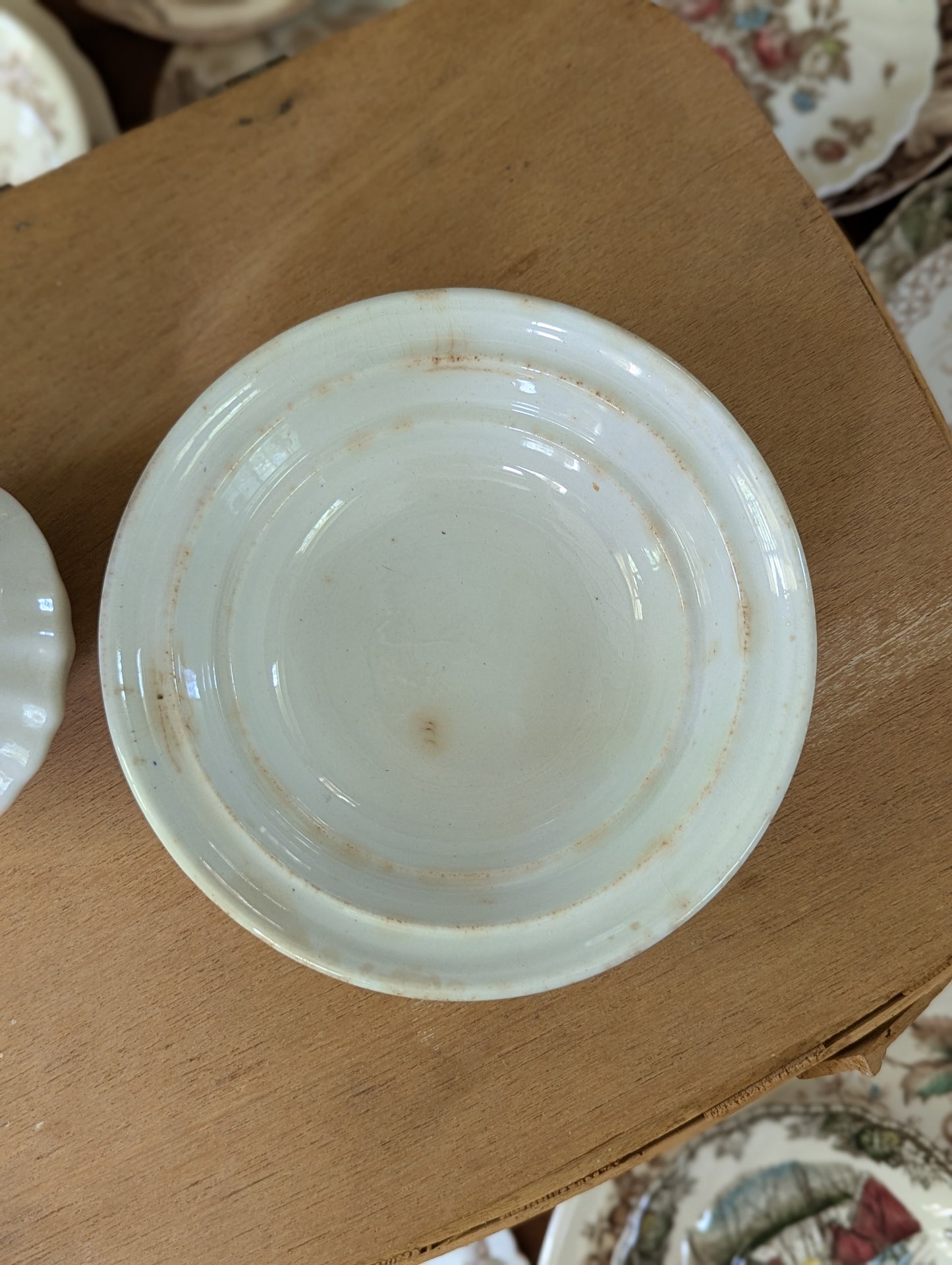 Creamer and ironstone soap dish