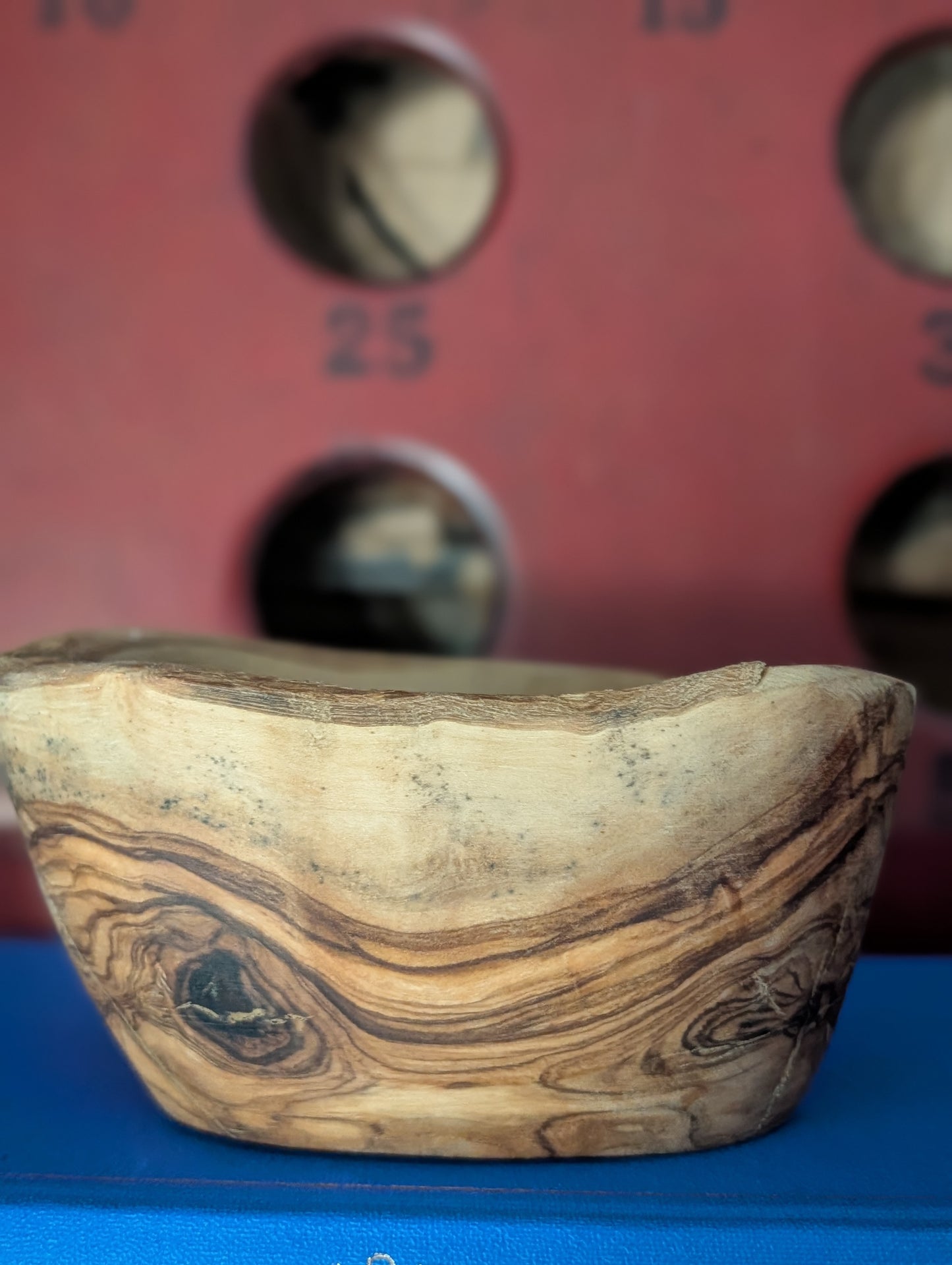Carved wood bowl