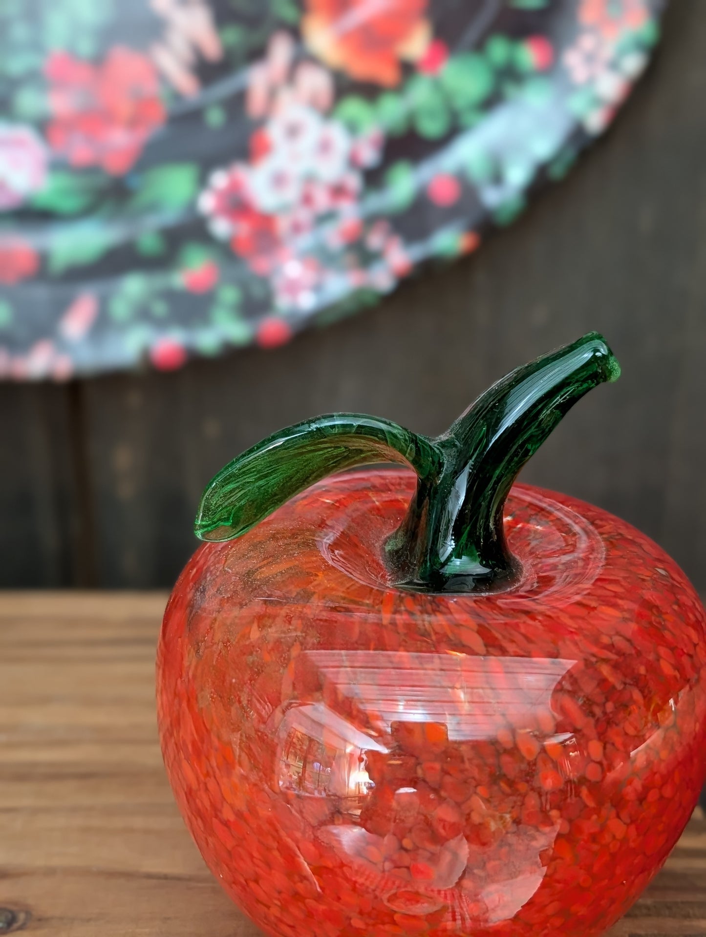 Red glass apple
