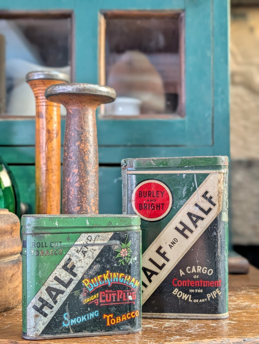 Pair of tobacco tins