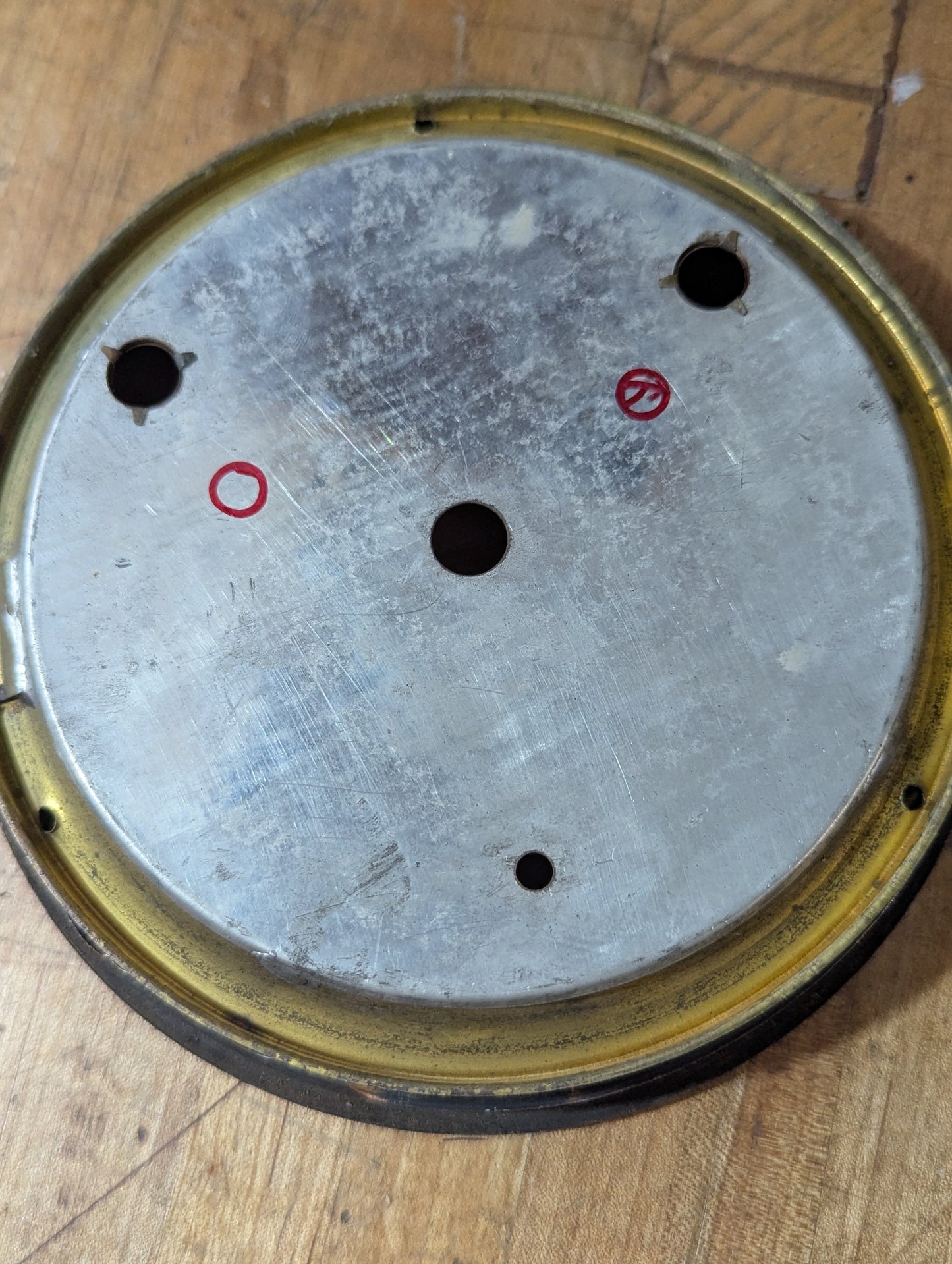 English metal clock face