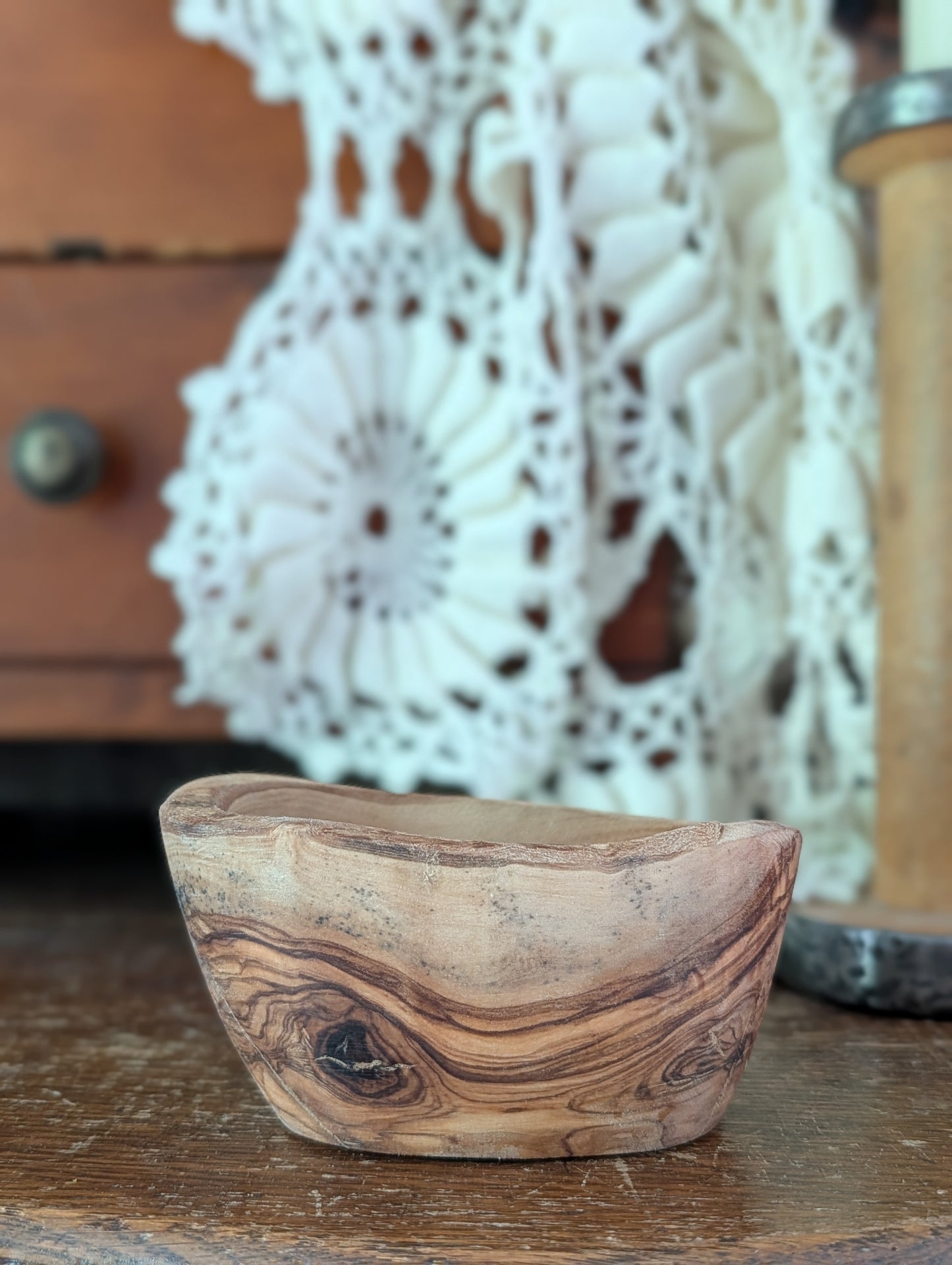 Carved wood bowl