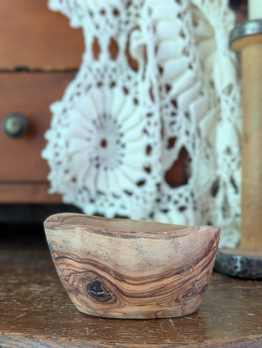 Carved wood bowl
