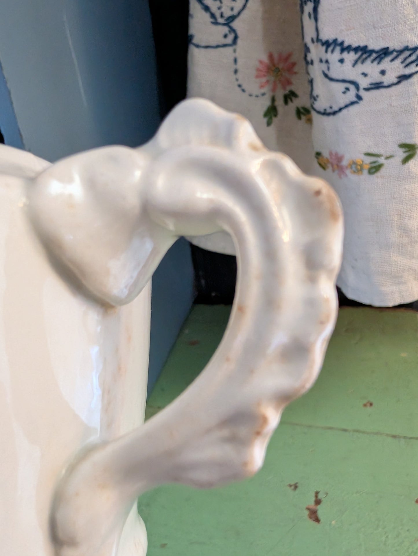 Ironstone blue transferware vegetable dish