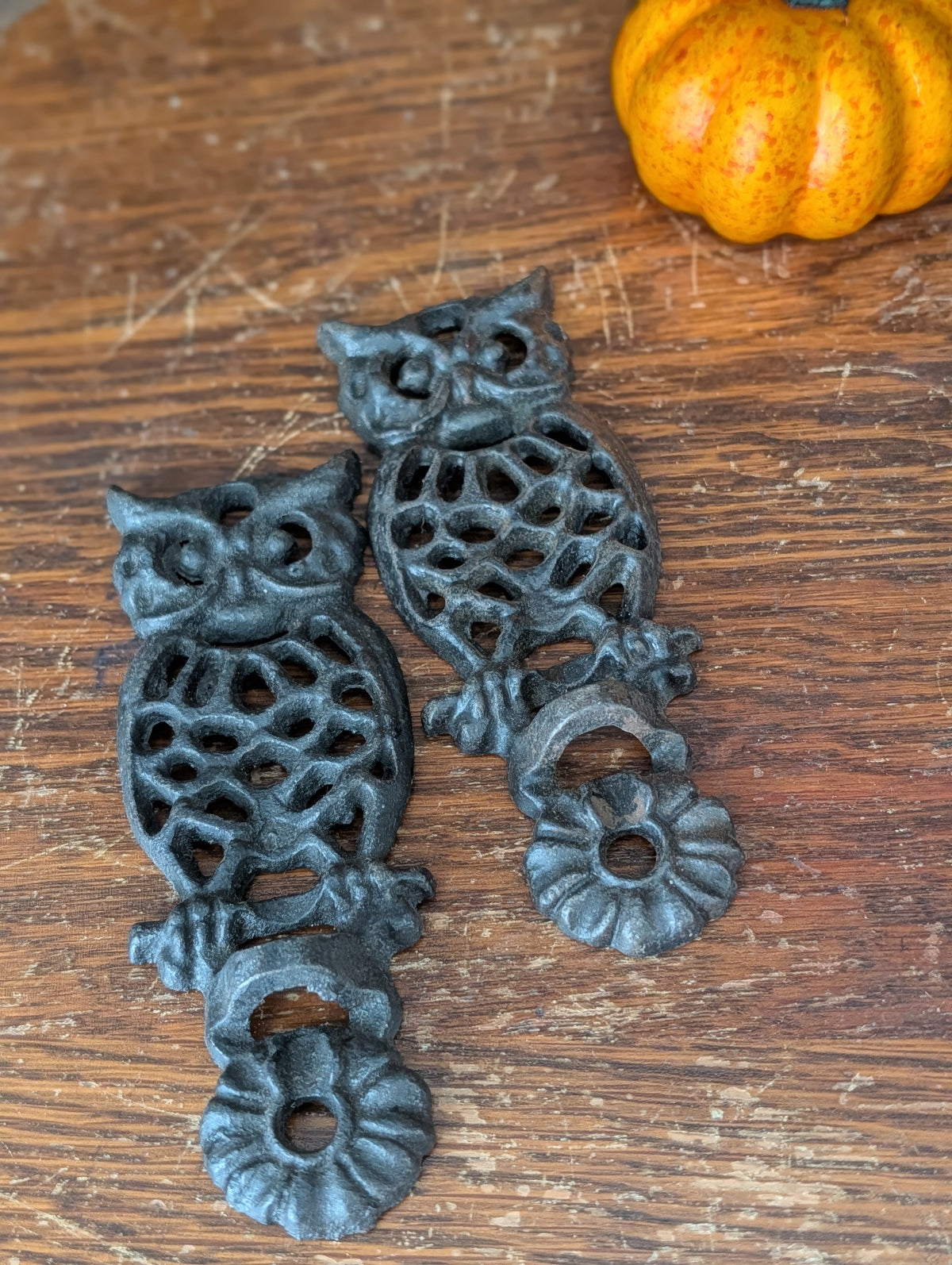 Cast iron owls