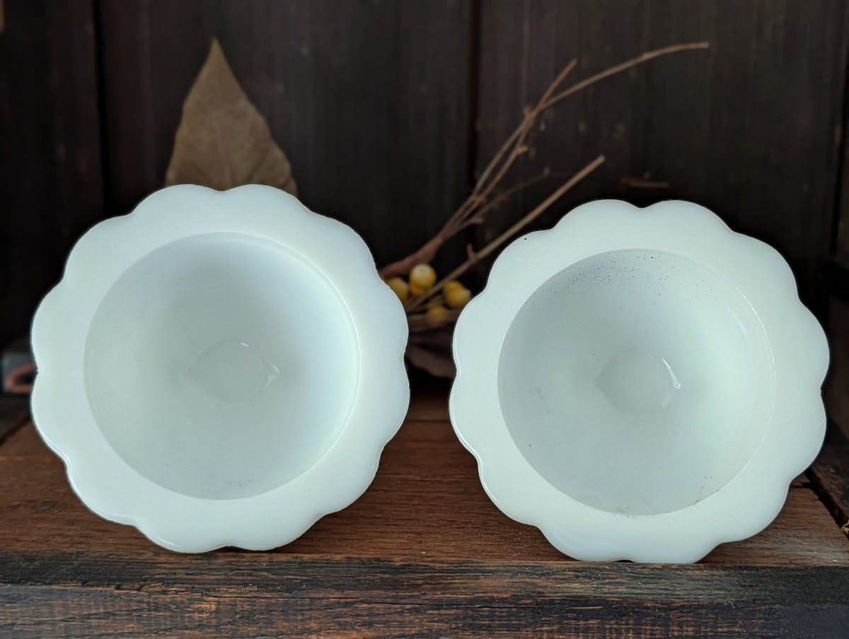 Milk glass candlesticks