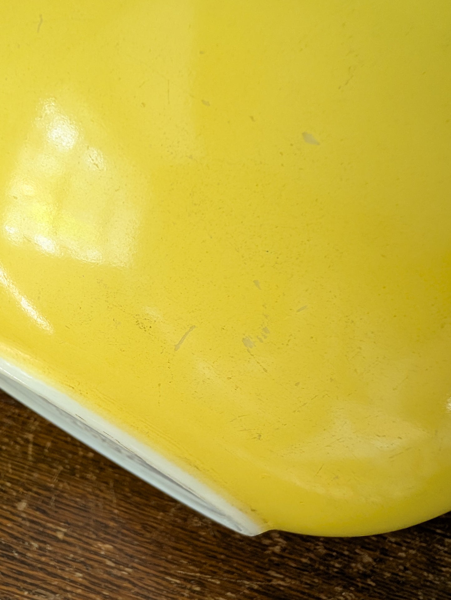 Yellow Pyrex bowl