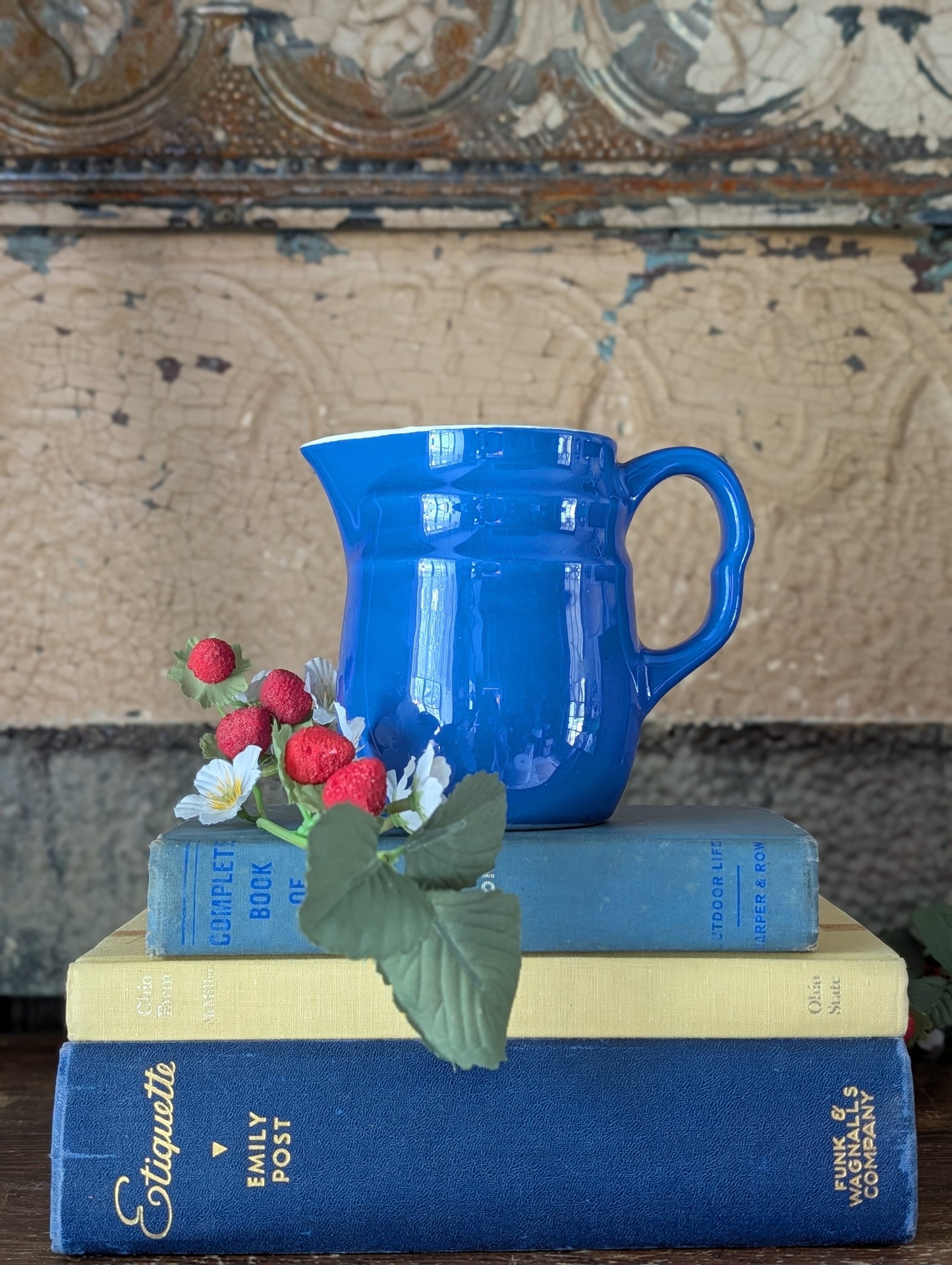 Blue pitcher/creamer