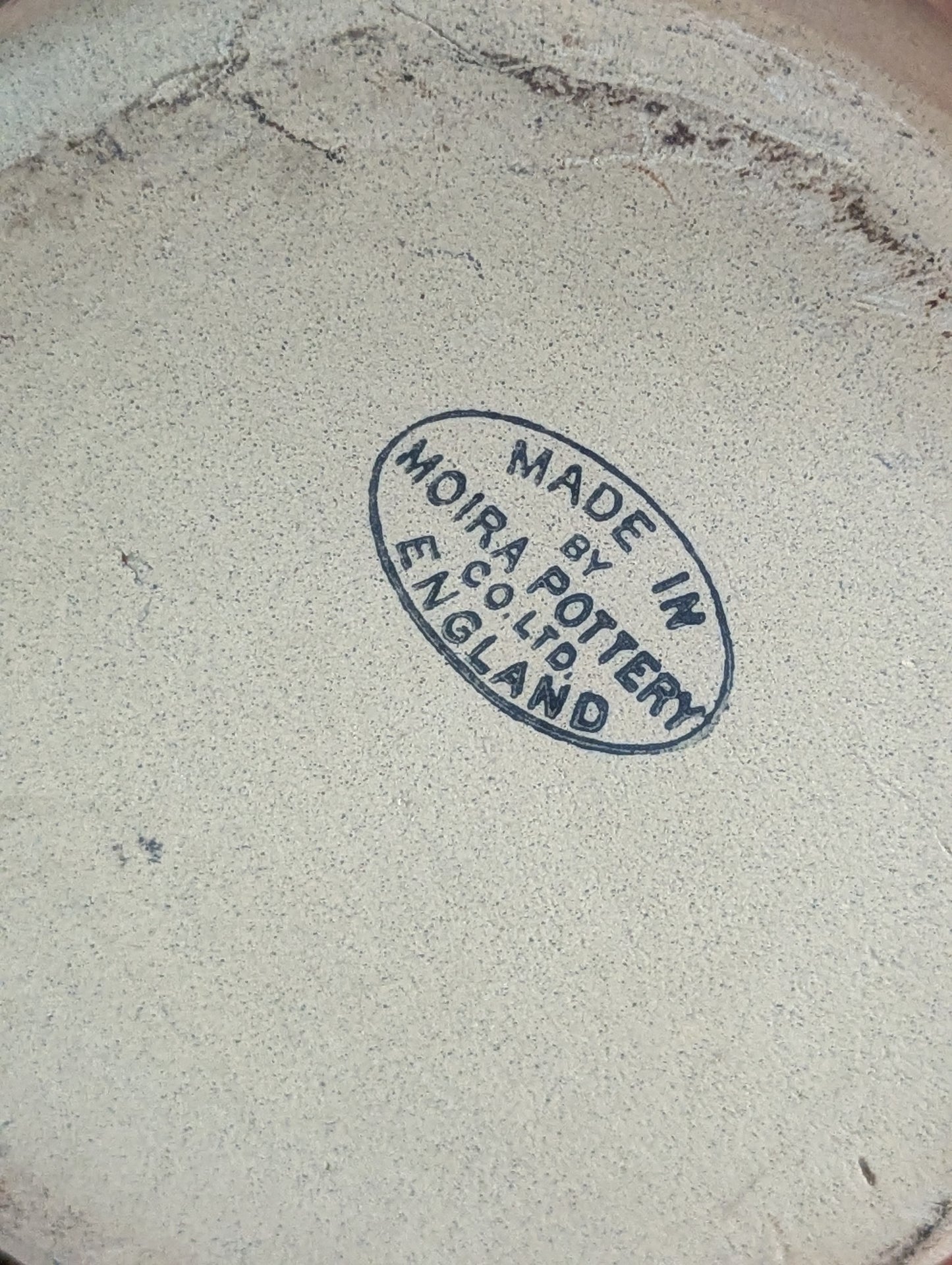 Moira English advertising pottery pitcher