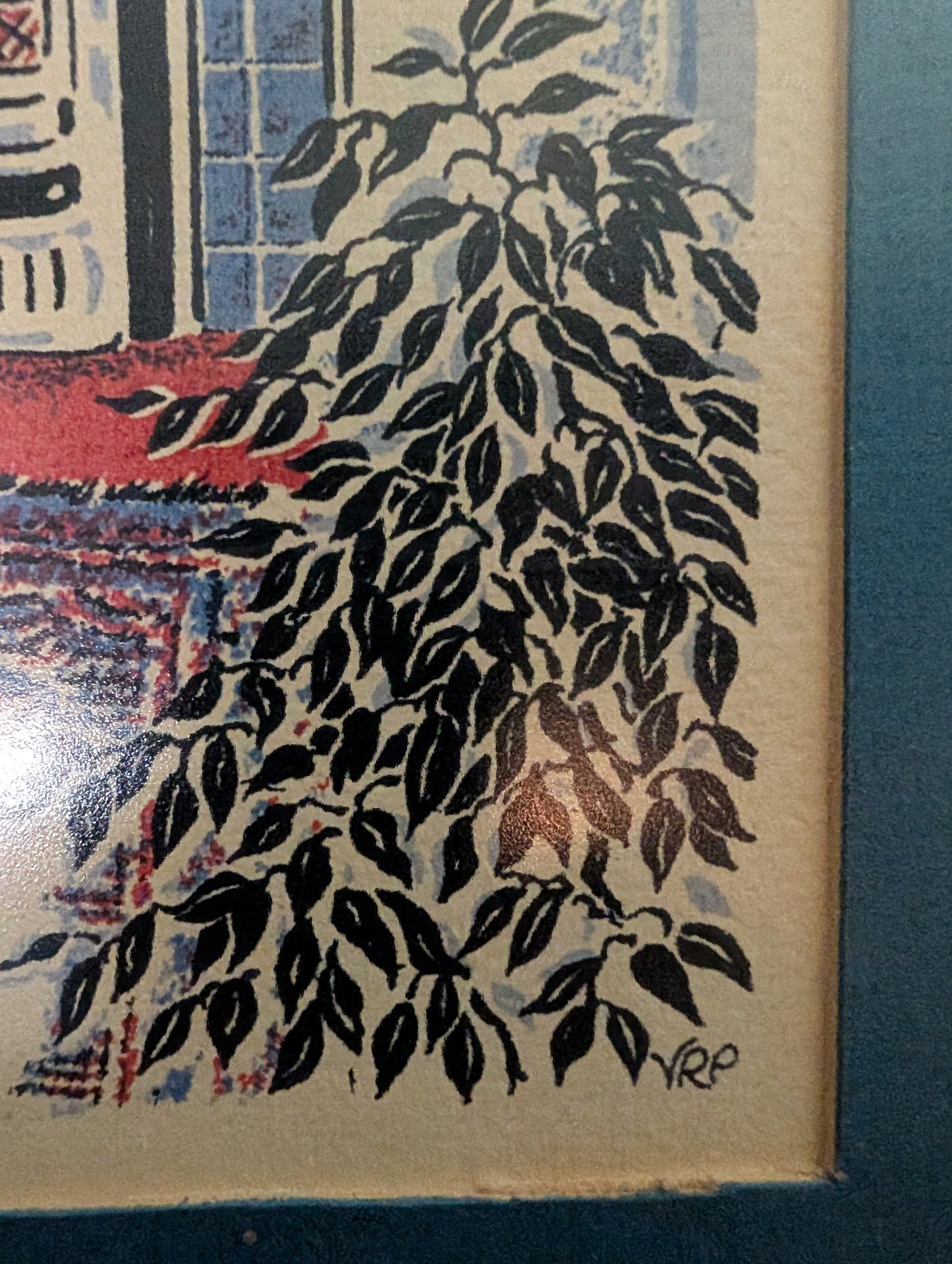 Framed fireside print