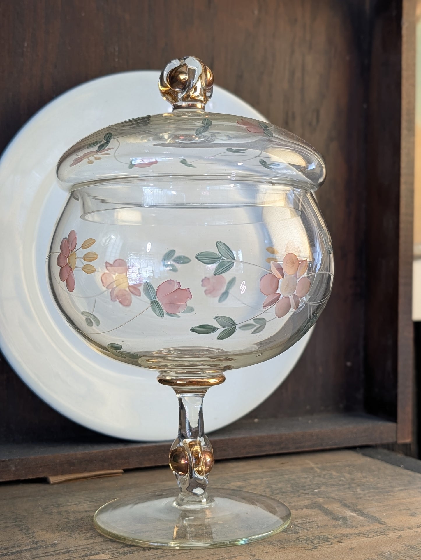 Glass candy dish