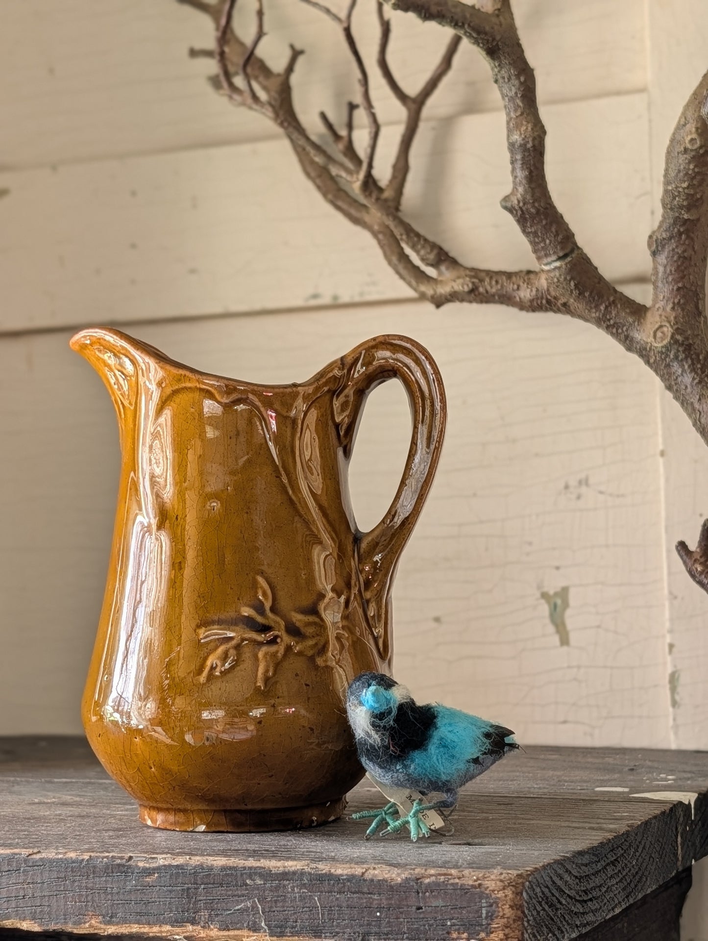 Yellow ware pitcher
